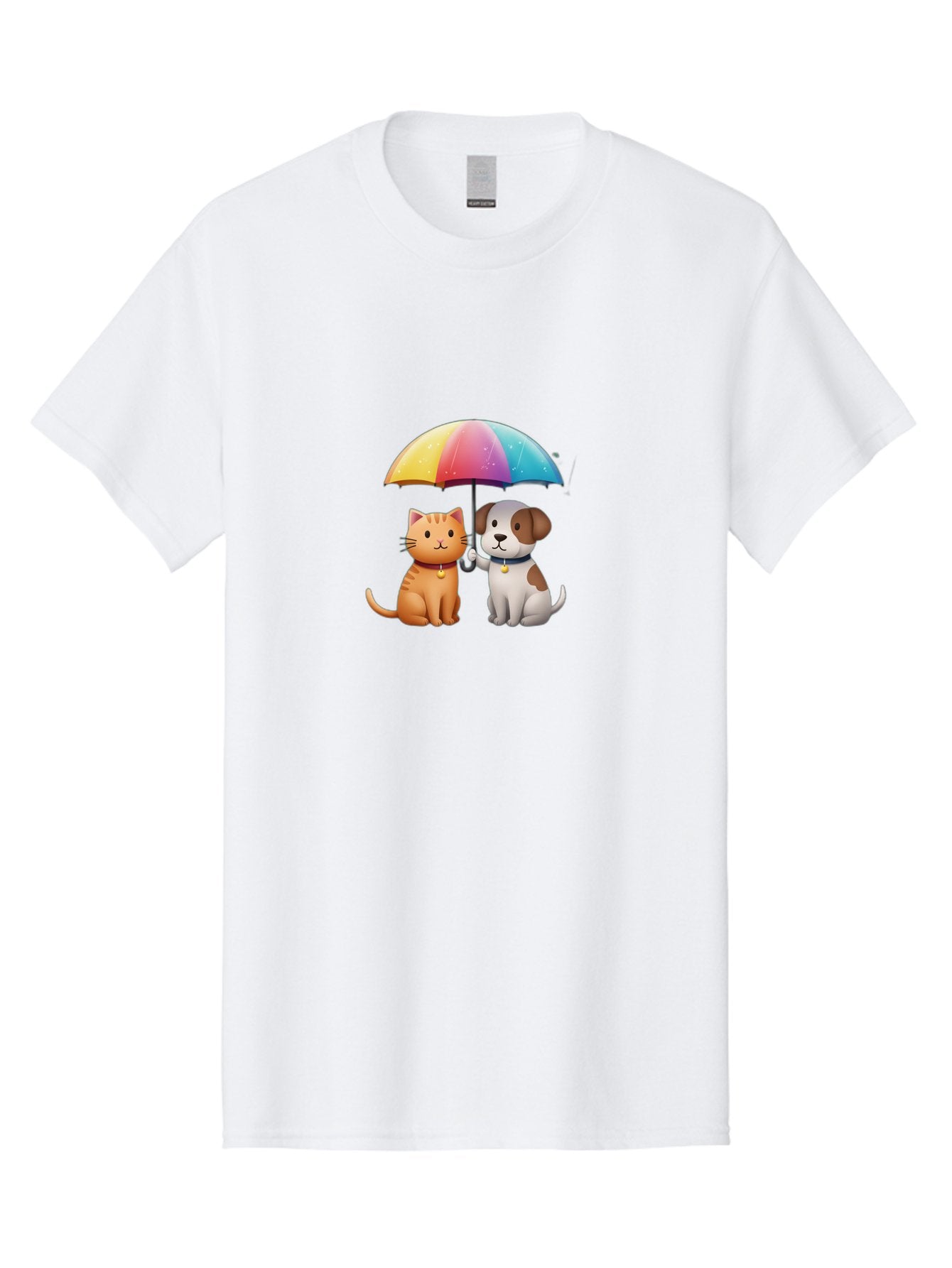 Cat-And-Dog-Under-Rainbow-Umbrella Men'S Graphic Tee, 100% Cotton, Comfortable Casual Summer Wear, Machine Washable, Vintage Camera, Old Camera, Antique Camera, Black Camera, Classic Photography, Photography Equipment, Nostalgic Device, Baf714 6
