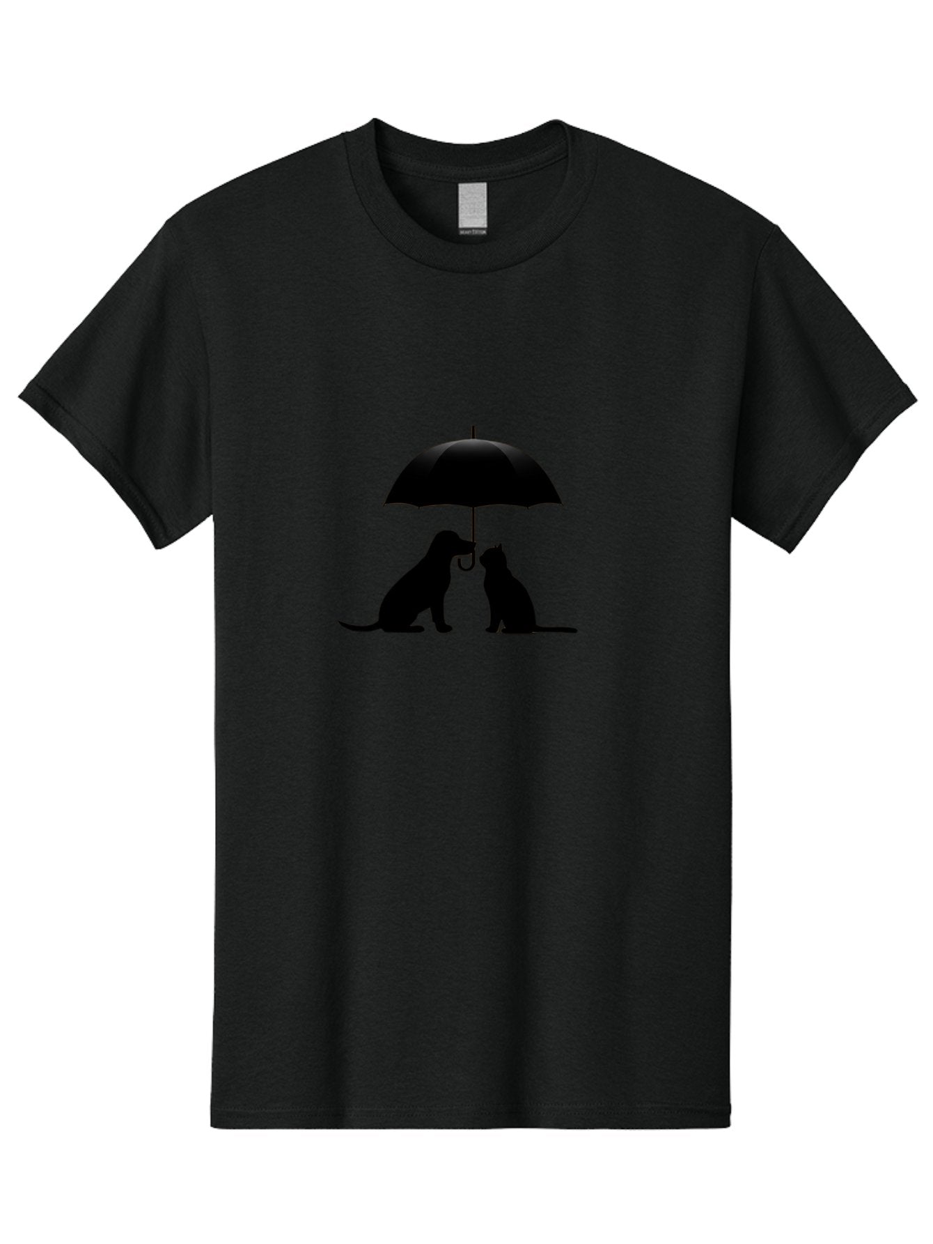 Cat-And-Dog-Under-Umbrella-2 Men'S Graphic Tee, 100% Cotton, Comfortable Casual Summer Wear, Machine Washable, Vintage Camera, Old Camera, Antique Camera, Black Camera, Classic Photography, Photography Equipment, Nostalgic Device, Film Camera, Baf716 15