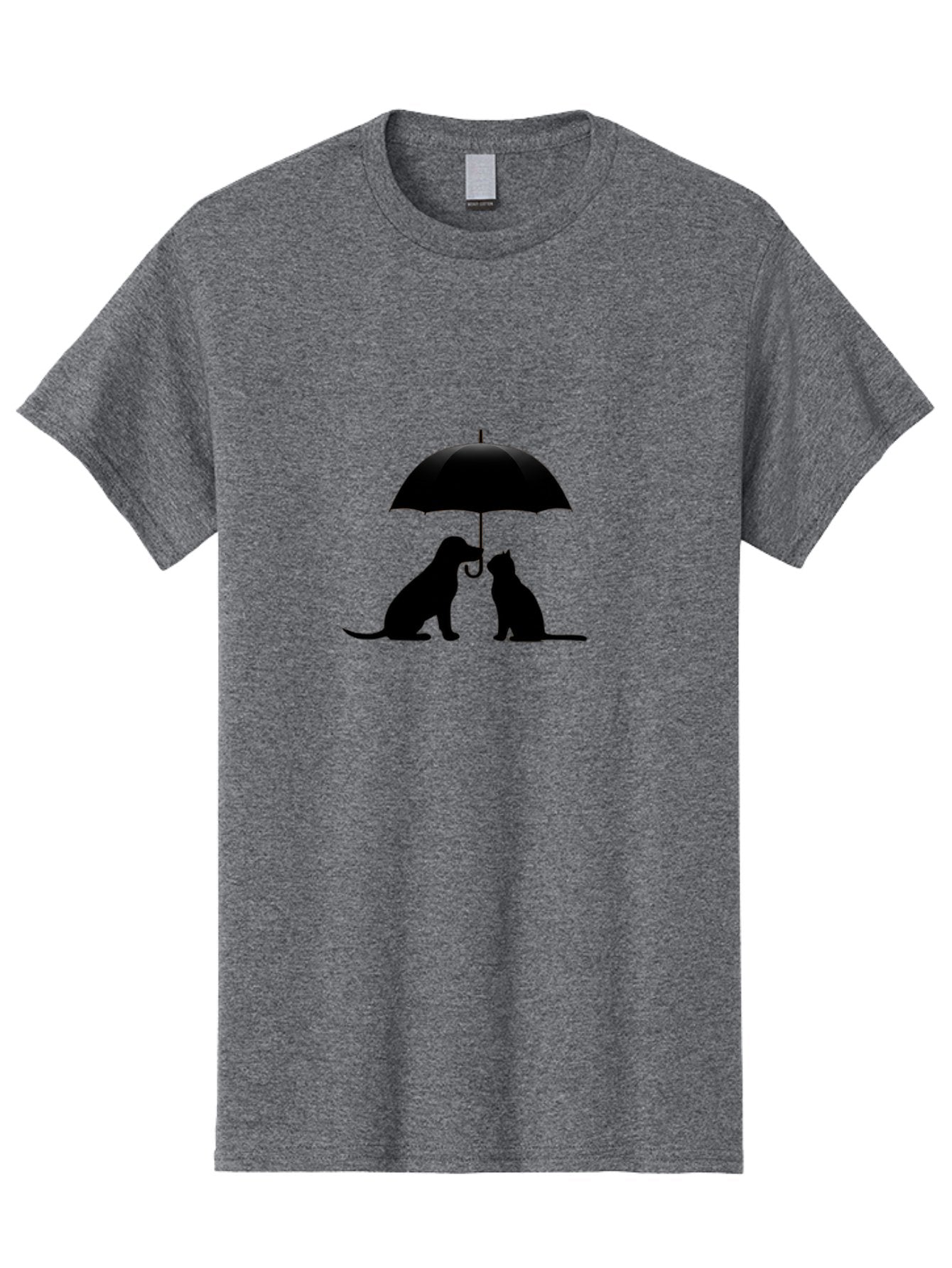 Cat-And-Dog-Under-Umbrella-2 Men'S Graphic Tee, 100% Cotton, Comfortable Casual Summer Wear, Machine Washable, Vintage Camera, Old Camera, Antique Camera, Black Camera, Classic Photography, Photography Equipment, Nostalgic Device, Film Camera, Baf716 8