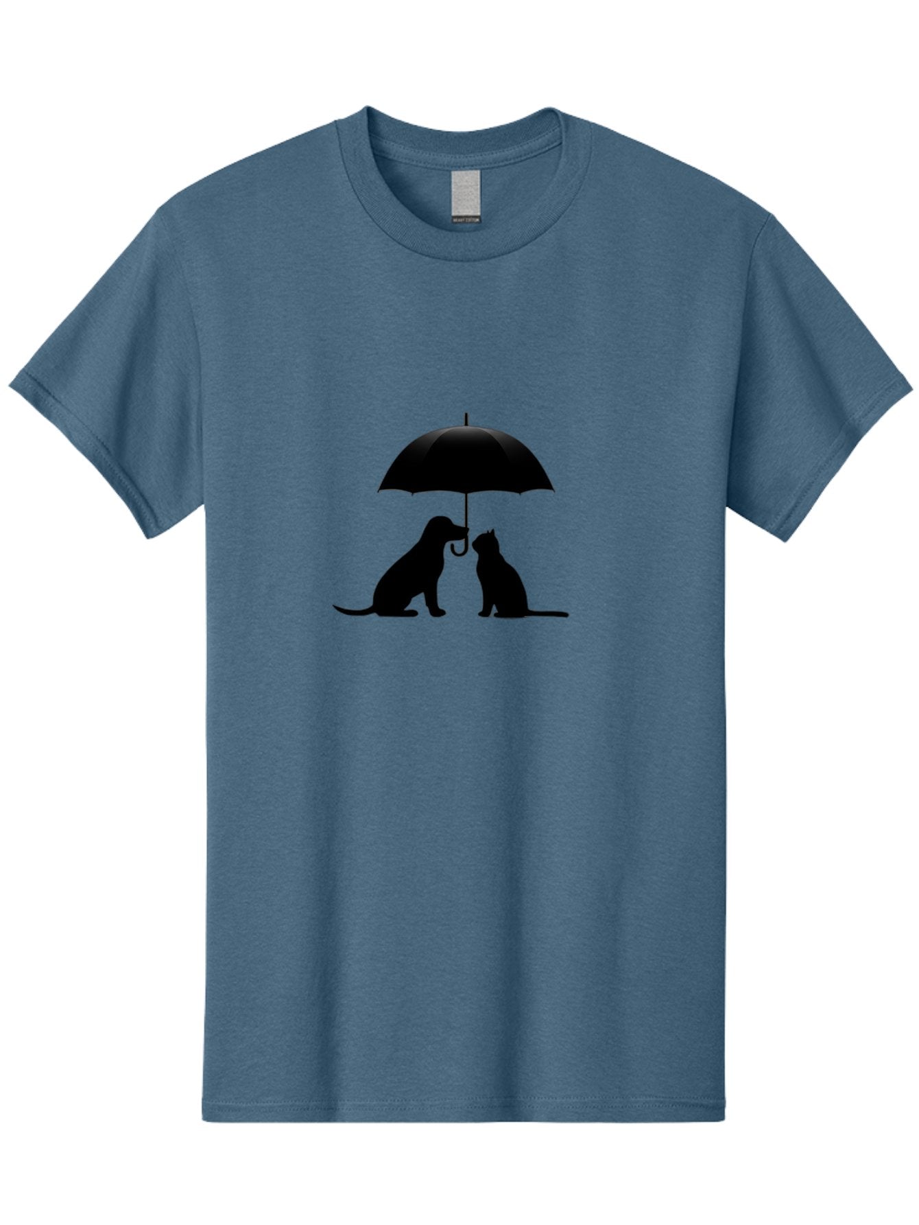 Cat-And-Dog-Under-Umbrella-2 Men'S Graphic Tee, 100% Cotton, Comfortable Casual Summer Wear, Machine Washable, Vintage Camera, Old Camera, Antique Camera, Black Camera, Classic Photography, Photography Equipment, Nostalgic Device, Film Camera, Baf716 3