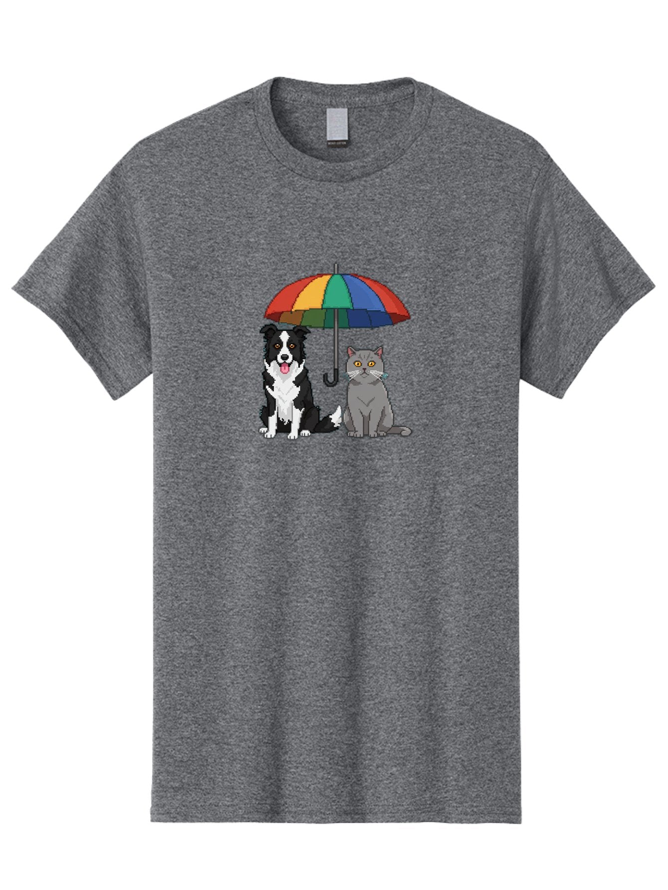 Cat-And-Dog-Under-Umbrella-3 Men'S Graphic Tee, 100% Cotton, Comfortable Casual Summer Wear, Machine Washable, Vintage Camera, Old Camera, Antique Camera, Black Camera, Classic Photography, Photography Equipment, Nostalgic Device, Film Camera, Baf717 15