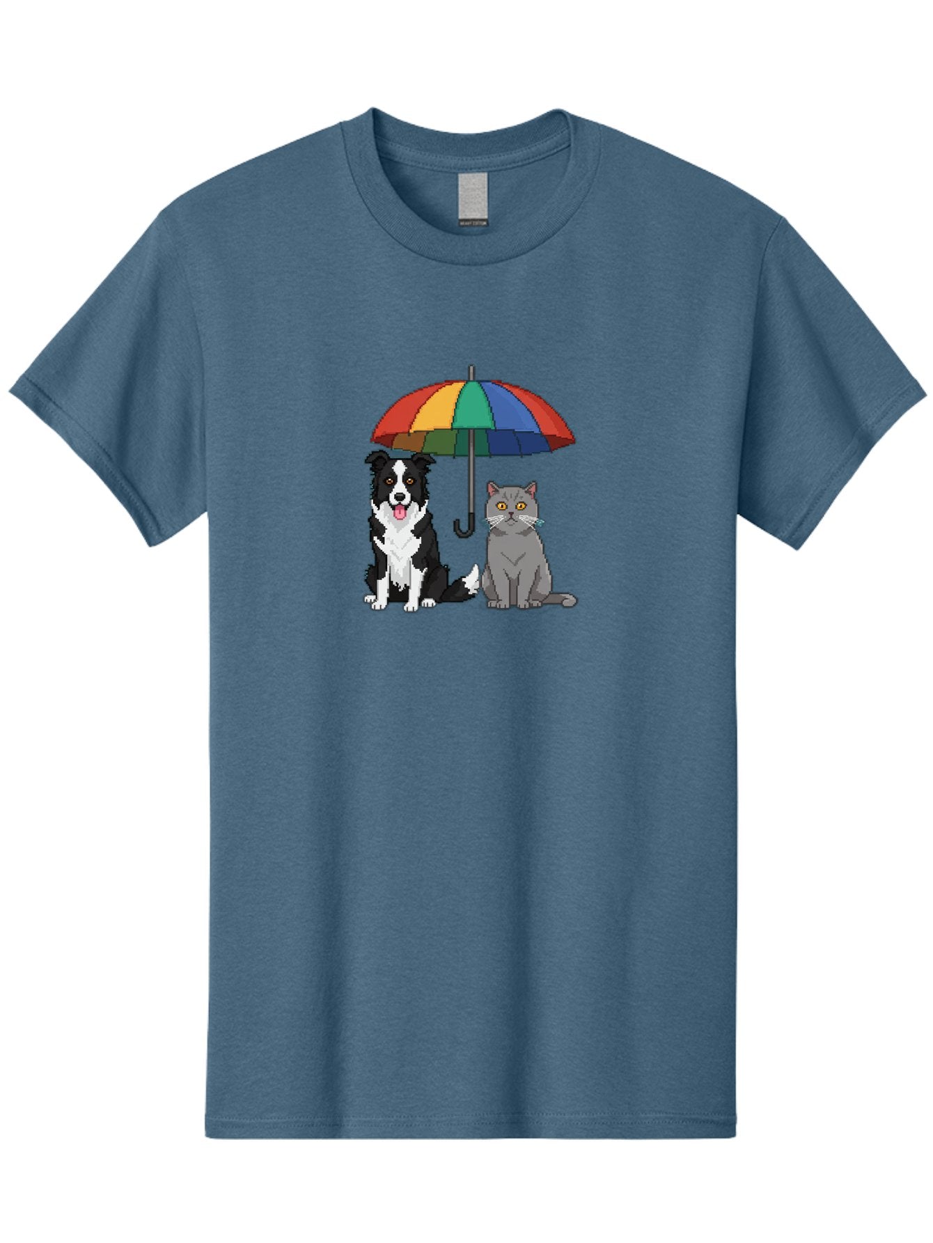 Cat-And-Dog-Under-Umbrella-3 Men'S Graphic Tee, 100% Cotton, Comfortable Casual Summer Wear, Machine Washable, Vintage Camera, Old Camera, Antique Camera, Black Camera, Classic Photography, Photography Equipment, Nostalgic Device, Film Camera, Baf717 3