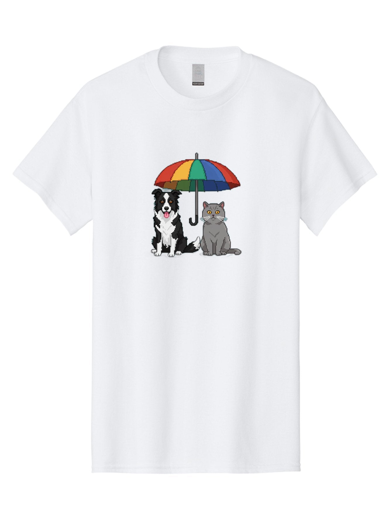 Cat-And-Dog-Under-Umbrella-3 Men'S Graphic Tee, 100% Cotton, Comfortable Casual Summer Wear, Machine Washable, Vintage Camera, Old Camera, Antique Camera, Black Camera, Classic Photography, Photography Equipment, Nostalgic Device, Film Camera, Baf717 7