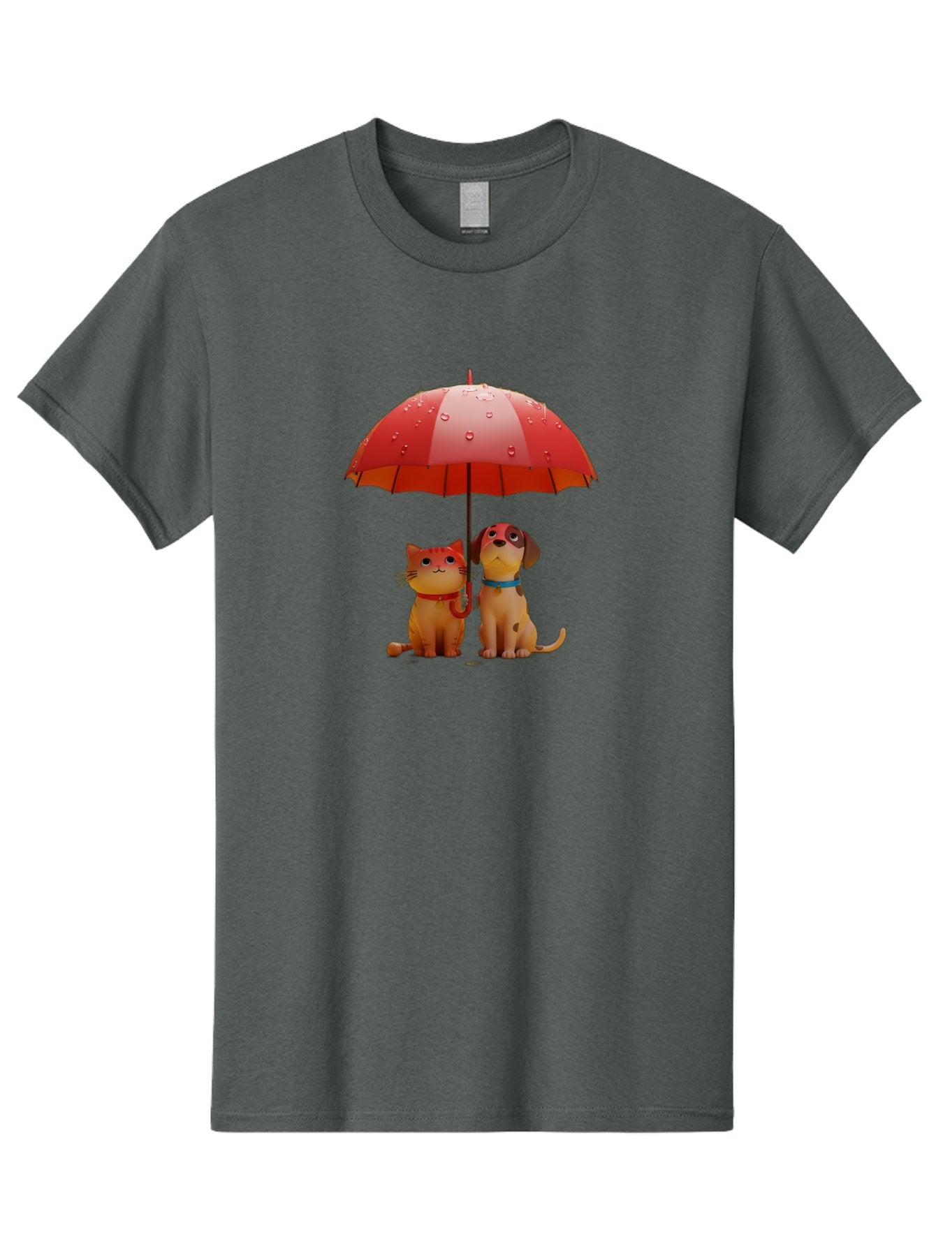 Cat-And-Dog-Under-Umbrella-4 Men'S Graphic Tee, 100% Cotton, Comfortable Casual Summer Wear, Machine Washable, Vintage Camera, Old Camera, Antique Camera, Black Camera, Classic Photography, Photography Equipment, Nostalgic Device, Film Camera, Baf718 5