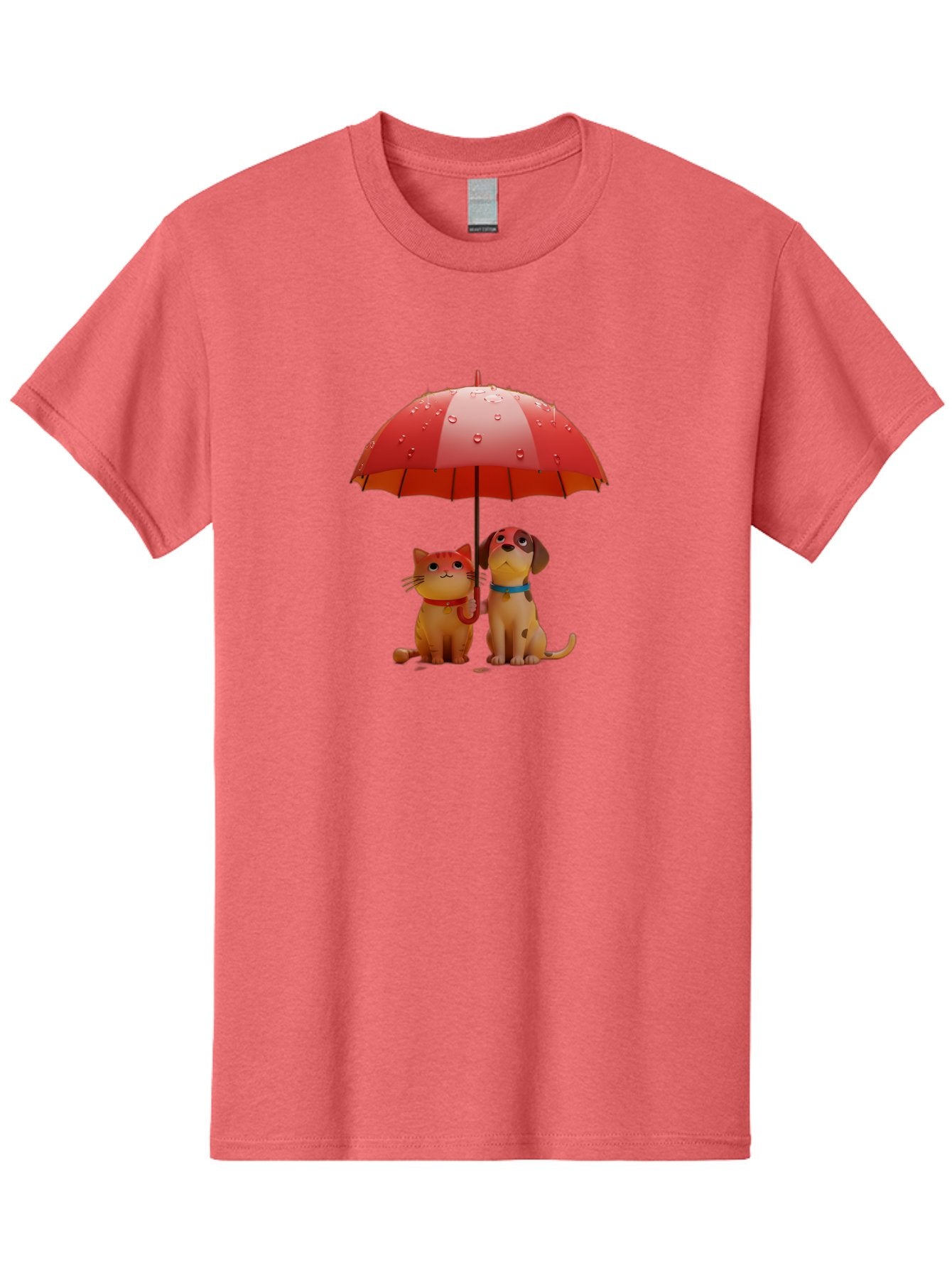 Cat-And-Dog-Under-Umbrella-4 Men'S Graphic Tee, 100% Cotton, Comfortable Casual Summer Wear, Machine Washable, Vintage Camera, Old Camera, Antique Camera, Black Camera, Classic Photography, Photography Equipment, Nostalgic Device, Film Camera, Baf718 3