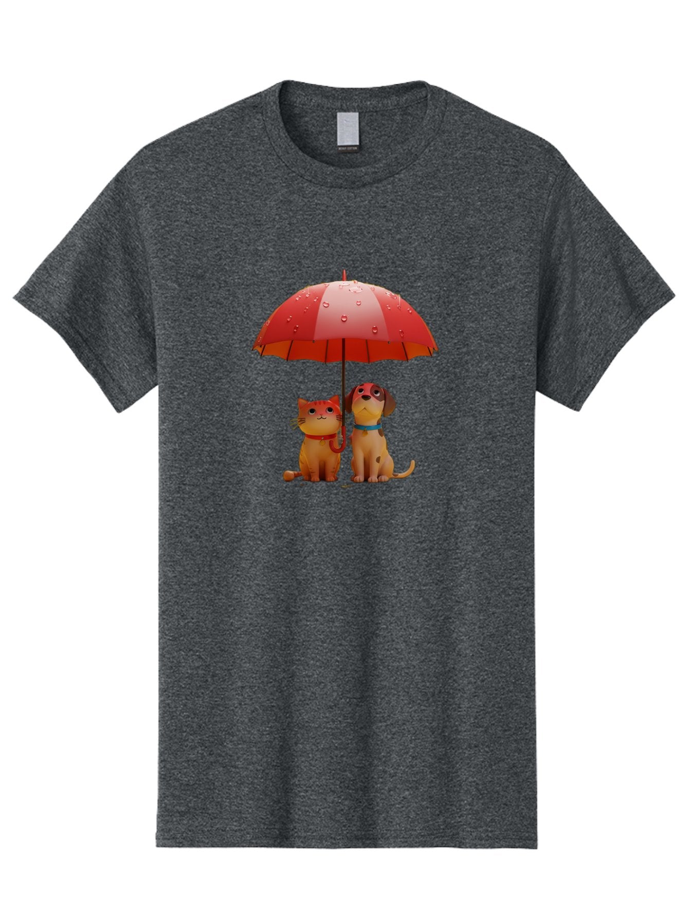 Cat-And-Dog-Under-Umbrella-4 Men'S Graphic Tee, 100% Cotton, Comfortable Casual Summer Wear, Machine Washable, Vintage Camera, Old Camera, Antique Camera, Black Camera, Classic Photography, Photography Equipment, Nostalgic Device, Film Camera, Baf718 13