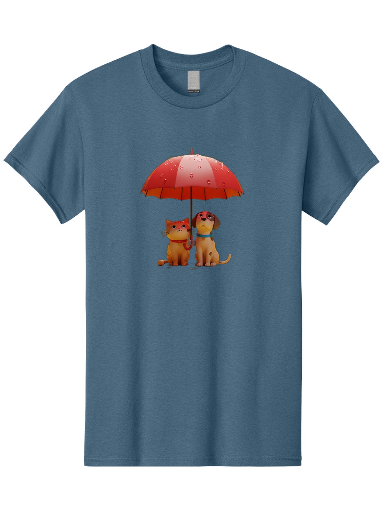 Cat-And-Dog-Under-Umbrella-4 Men'S Graphic Tee, 100% Cotton, Comfortable Casual Summer Wear, Machine Washable, Vintage Camera, Old Camera, Antique Camera, Black Camera, Classic Photography, Photography Equipment, Nostalgic Device, Film Camera, Baf718 9