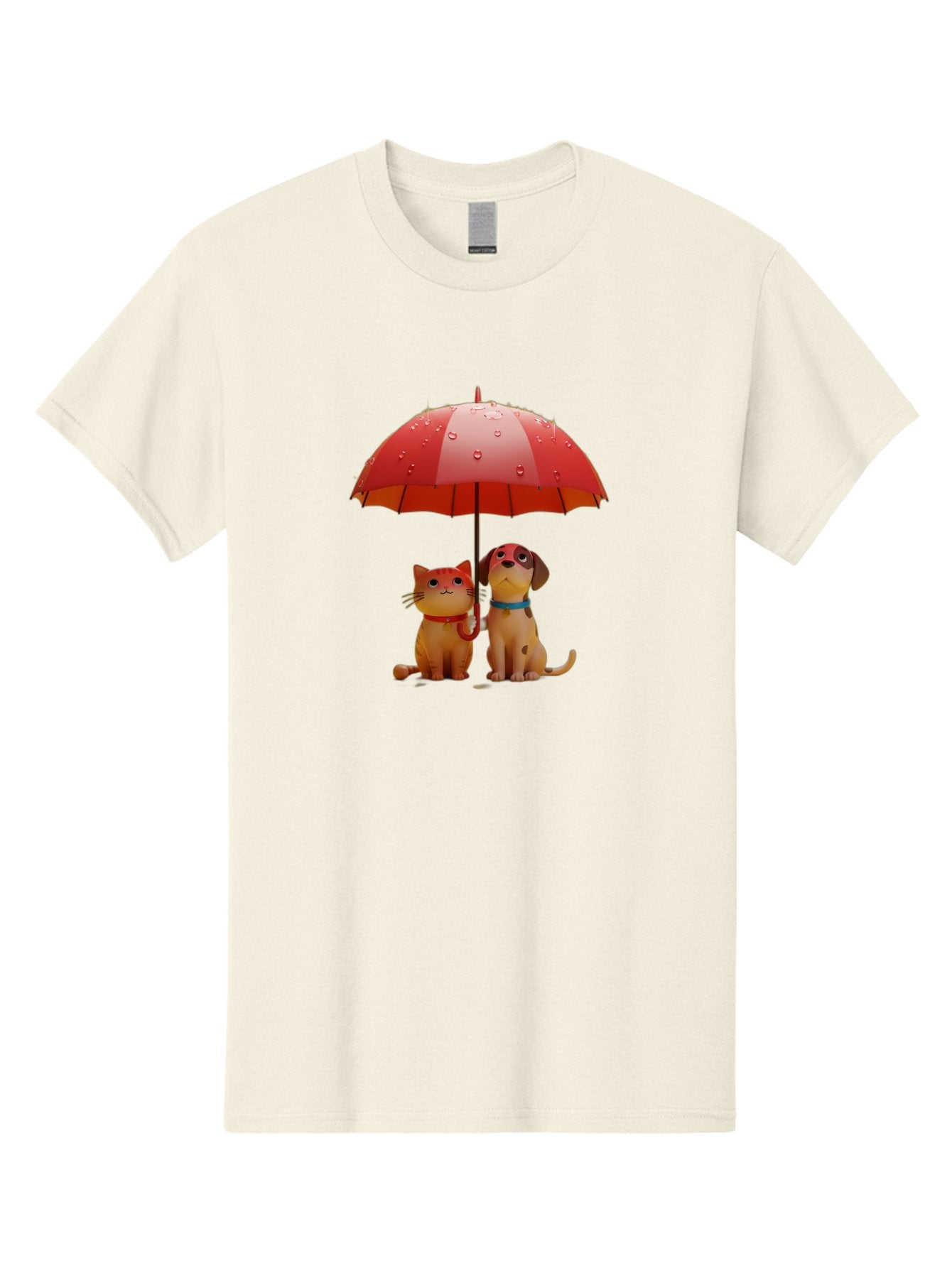 Cat-And-Dog-Under-Umbrella-4 Men'S Graphic Tee, 100% Cotton, Comfortable Casual Summer Wear, Machine Washable, Vintage Camera, Old Camera, Antique Camera, Black Camera, Classic Photography, Photography Equipment, Nostalgic Device, Film Camera, Baf718 12