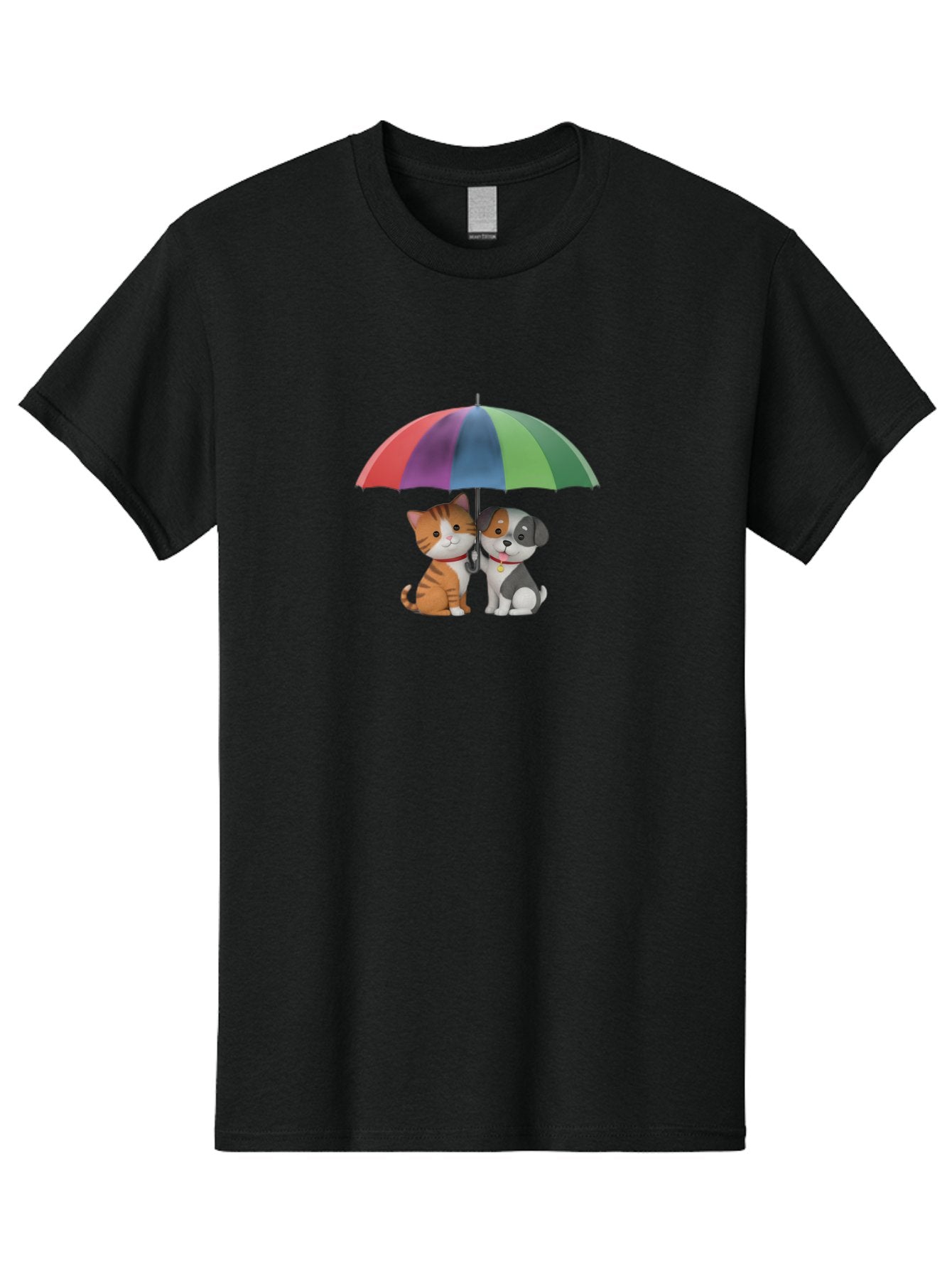 Cat-And-Dog-Under-Umbrella-5 Men'S Graphic Tee, 100% Cotton, Comfortable Casual Summer Wear, Machine Washable, Vintage Camera, Old Camera, Antique Camera, Black Camera, Classic Photography, Photography Equipment, Nostalgic Device, Film Camera, Baf719 5