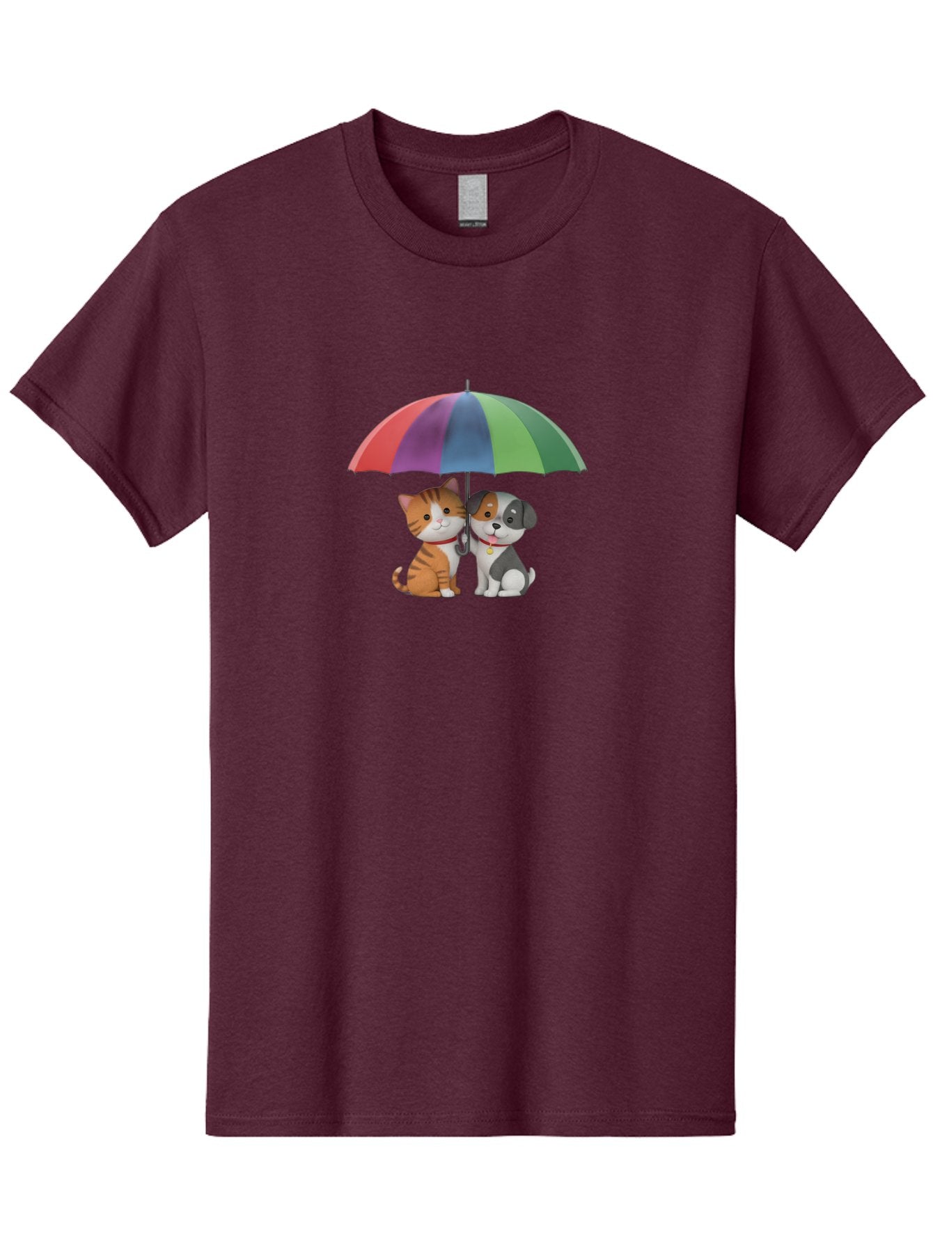 Cat-And-Dog-Under-Umbrella-5 Men'S Graphic Tee, 100% Cotton, Comfortable Casual Summer Wear, Machine Washable, Vintage Camera, Old Camera, Antique Camera, Black Camera, Classic Photography, Photography Equipment, Nostalgic Device, Film Camera, Baf719 12