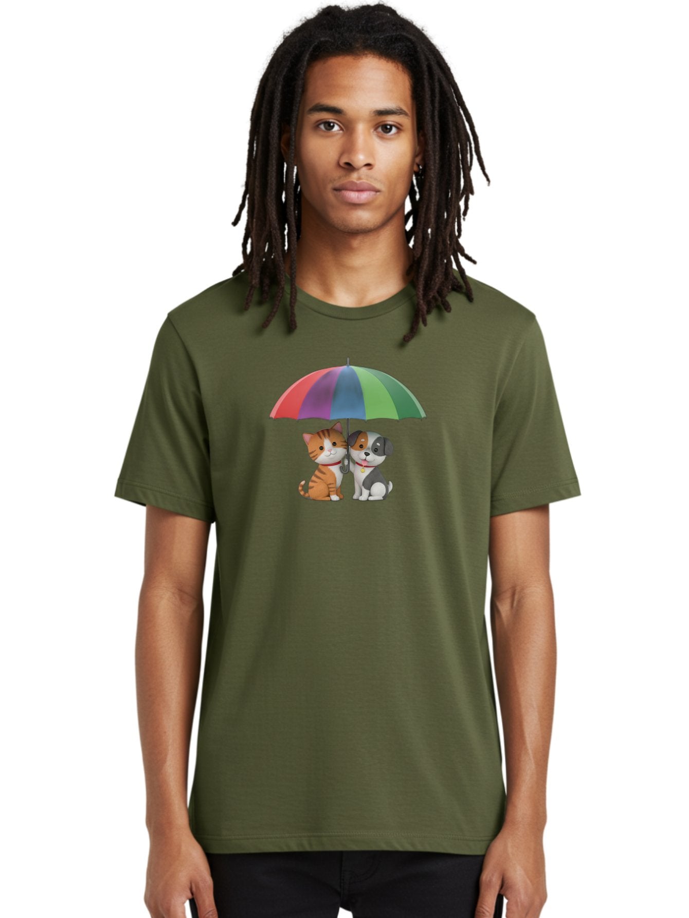 Cat-And-Dog-Under-Umbrella-5 Men'S Graphic Tee, 100% Cotton, Comfortable Casual Summer Wear, Machine Washable, Vintage Camera, Old Camera, Antique Camera, Black Camera, Classic Photography, Photography Equipment, Nostalgic Device, Film Camera, Baf719 21