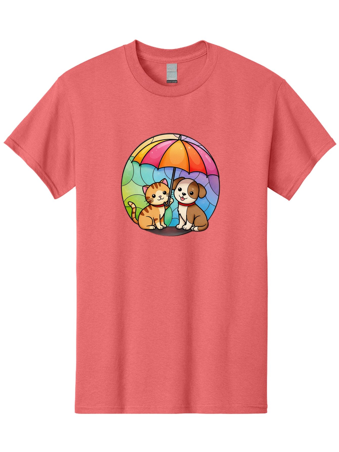 Cat-And-Dog-Under-Umbrella-6 Men'S Graphic Tee, 100% Cotton, Comfortable Casual Summer Wear, Machine Washable, Vintage Camera, Old Camera, Antique Camera, Black Camera, Classic Photography, Photography Equipment, Nostalgic Device, Film Camera, Baf720 4
