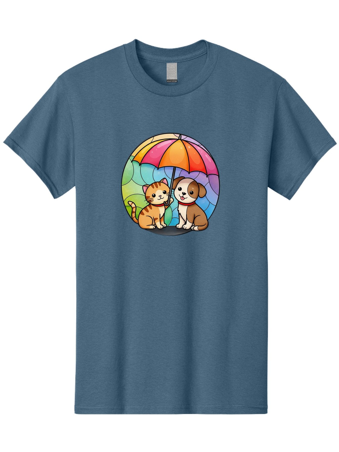 Cat-And-Dog-Under-Umbrella-6 Men'S Graphic Tee, 100% Cotton, Comfortable Casual Summer Wear, Machine Washable, Vintage Camera, Old Camera, Antique Camera, Black Camera, Classic Photography, Photography Equipment, Nostalgic Device, Film Camera, Baf720 10