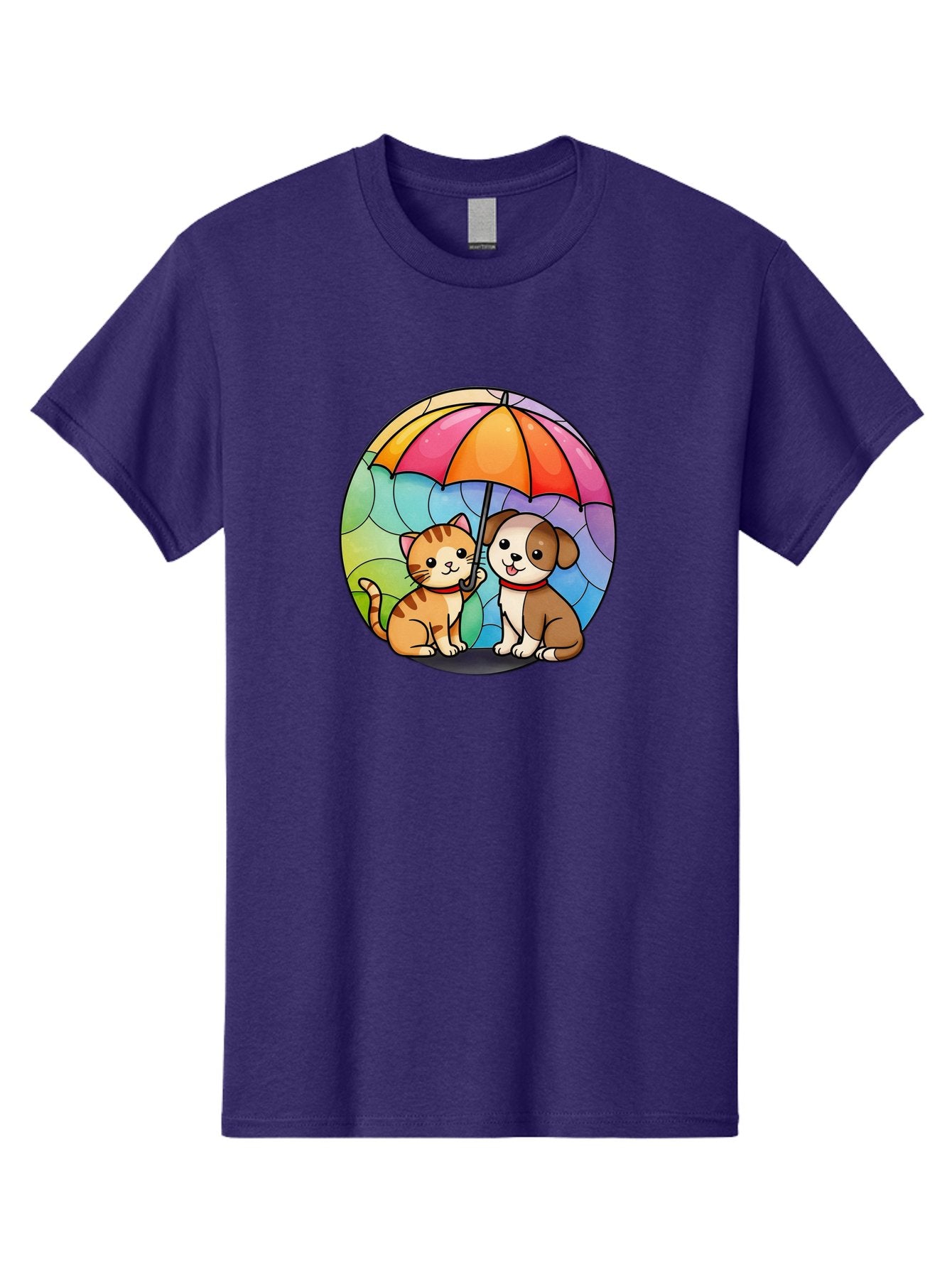 Cat-And-Dog-Under-Umbrella-6 Men'S Graphic Tee, 100% Cotton, Comfortable Casual Summer Wear, Machine Washable, Vintage Camera, Old Camera, Antique Camera, Black Camera, Classic Photography, Photography Equipment, Nostalgic Device, Film Camera, Baf720 9