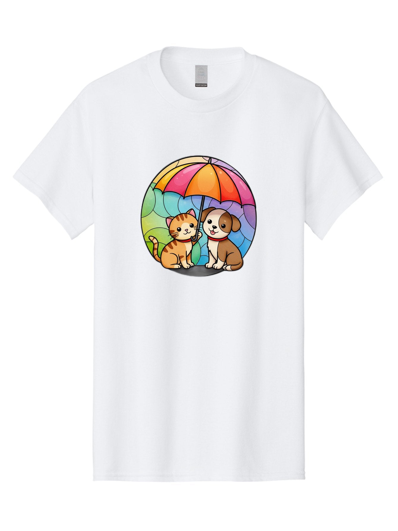 Cat-And-Dog-Under-Umbrella-6 Men'S Graphic Tee, 100% Cotton, Comfortable Casual Summer Wear, Machine Washable, Vintage Camera, Old Camera, Antique Camera, Black Camera, Classic Photography, Photography Equipment, Nostalgic Device, Film Camera, Baf720 6