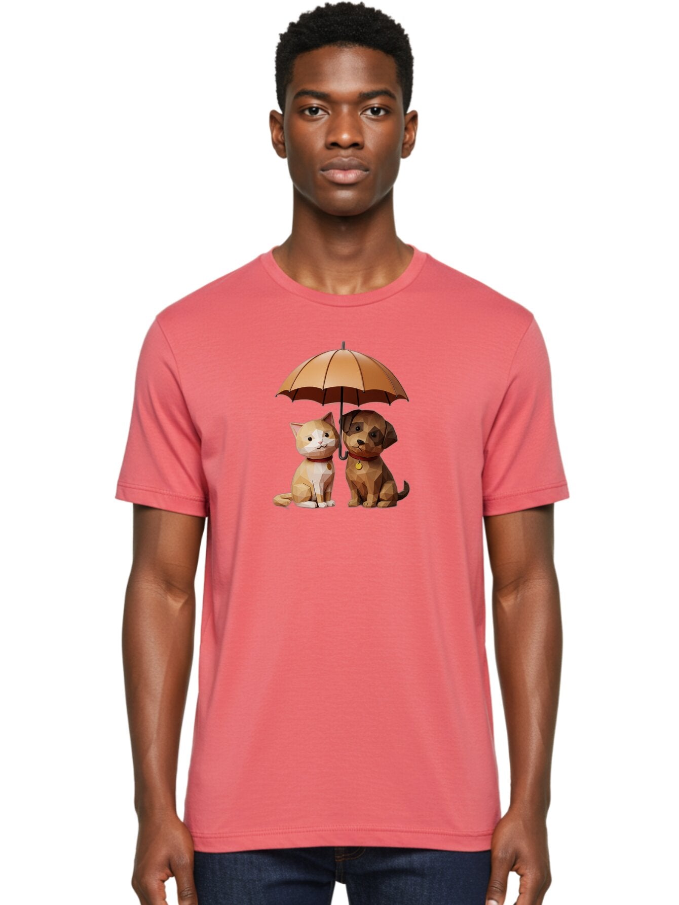 Cat-And-Dog-Under-Umbrella-7 Men'S Graphic Tee, 100% Cotton, Comfortable Casual Summer Wear, Machine Washable, Vintage Camera, Old Camera, Antique Camera, Black Camera, Classic Photography, Photography Equipment, Nostalgic Device, Film Camera, Baf721 26