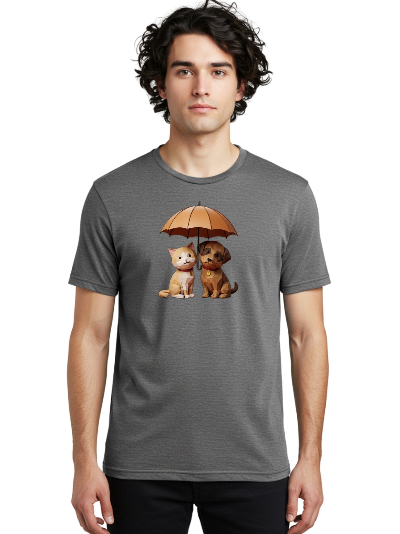 Cat-And-Dog-Under-Umbrella-7 Men'S Graphic Tee, 100% Cotton, Comfortable Casual Summer Wear, Machine Washable, Vintage Camera, Old Camera, Antique Camera, Black Camera, Classic Photography, Photography Equipment, Nostalgic Device, Film Camera, Baf721 28