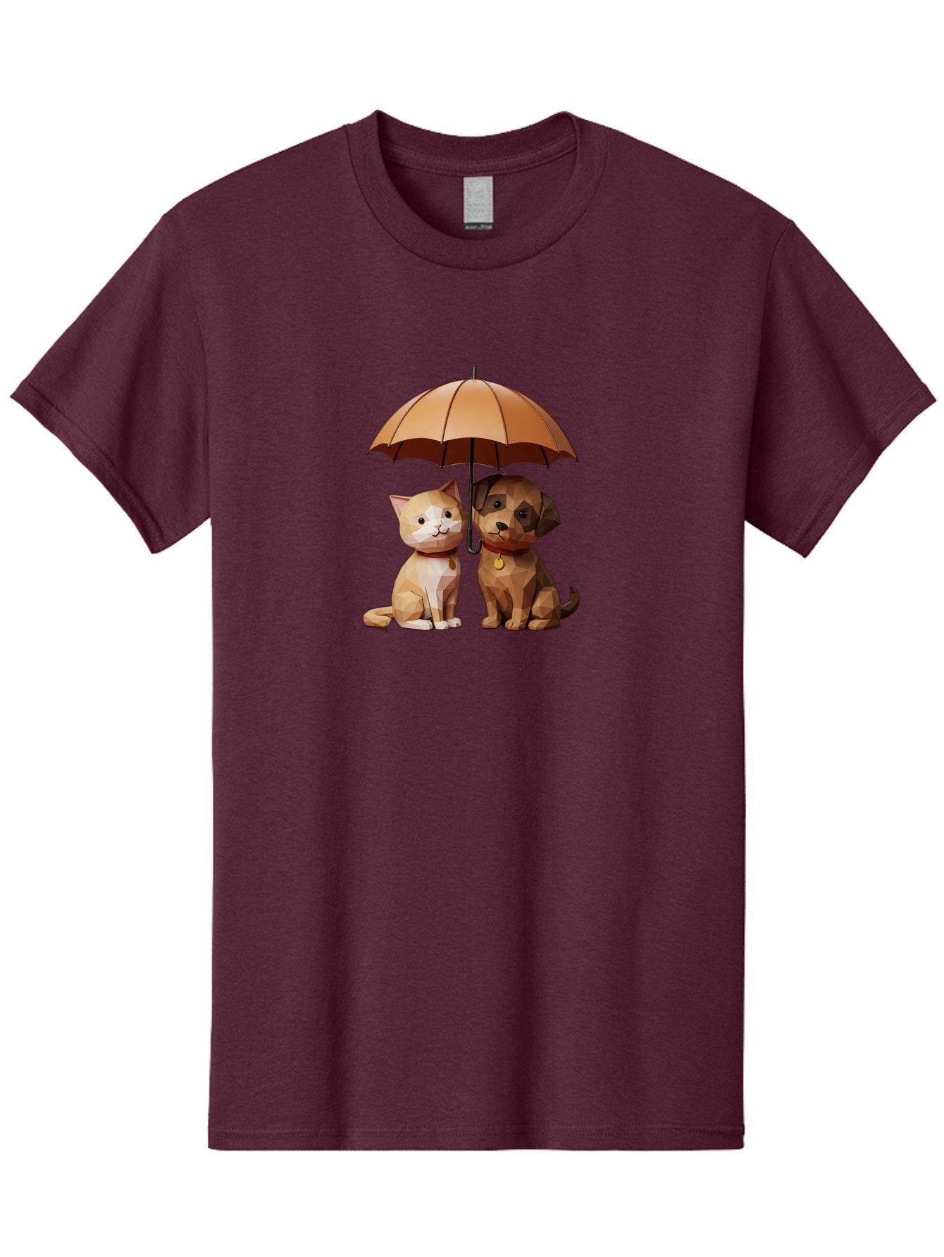 Cat-And-Dog-Under-Umbrella-7 Men'S Graphic Tee, 100% Cotton, Comfortable Casual Summer Wear, Machine Washable, Vintage Camera, Old Camera, Antique Camera, Black Camera, Classic Photography, Photography Equipment, Nostalgic Device, Film Camera, Baf721