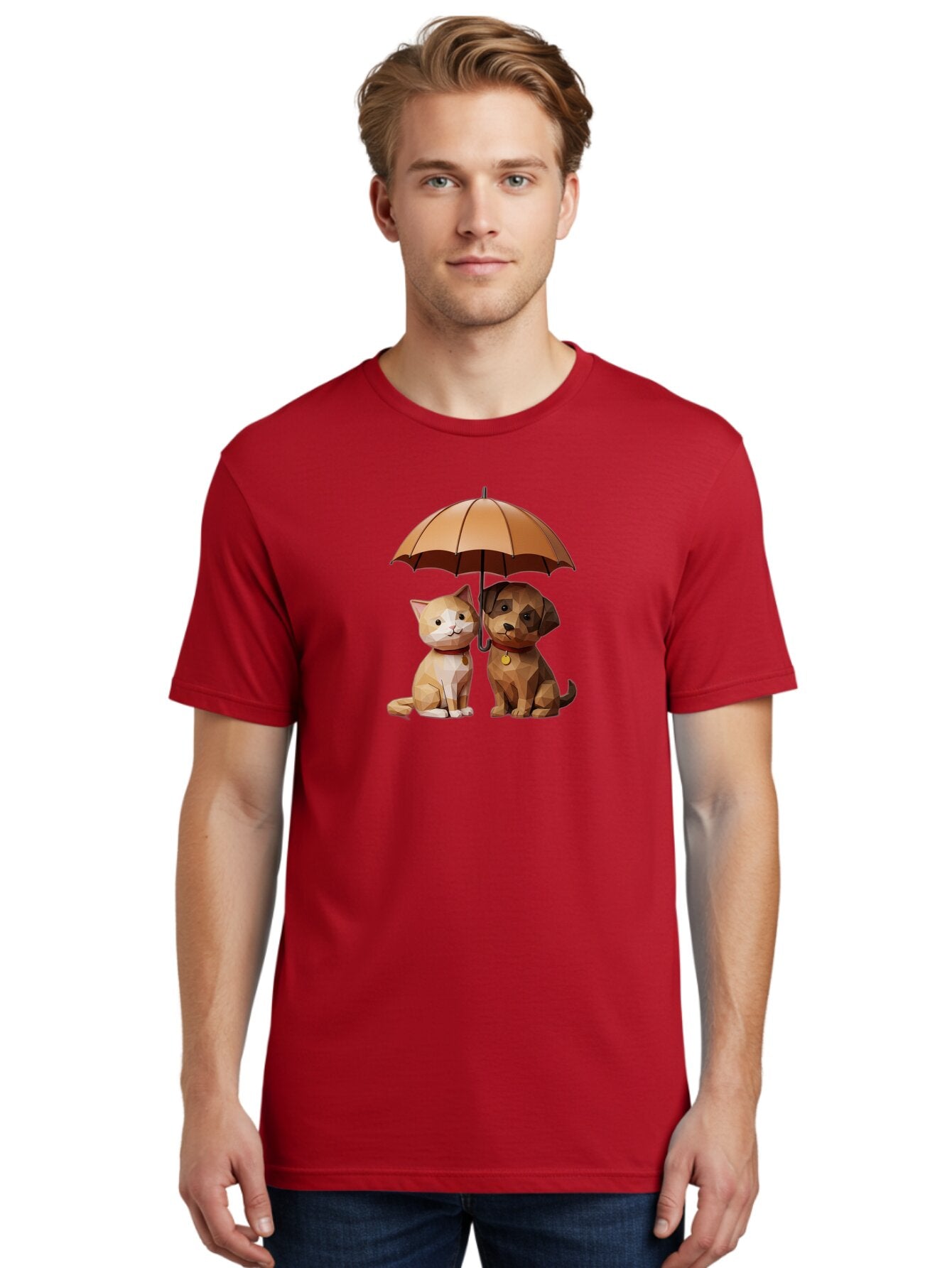 Cat-And-Dog-Under-Umbrella-7 Men'S Graphic Tee, 100% Cotton, Comfortable Casual Summer Wear, Machine Washable, Vintage Camera, Old Camera, Antique Camera, Black Camera, Classic Photography, Photography Equipment, Nostalgic Device, Film Camera, Baf721 29
