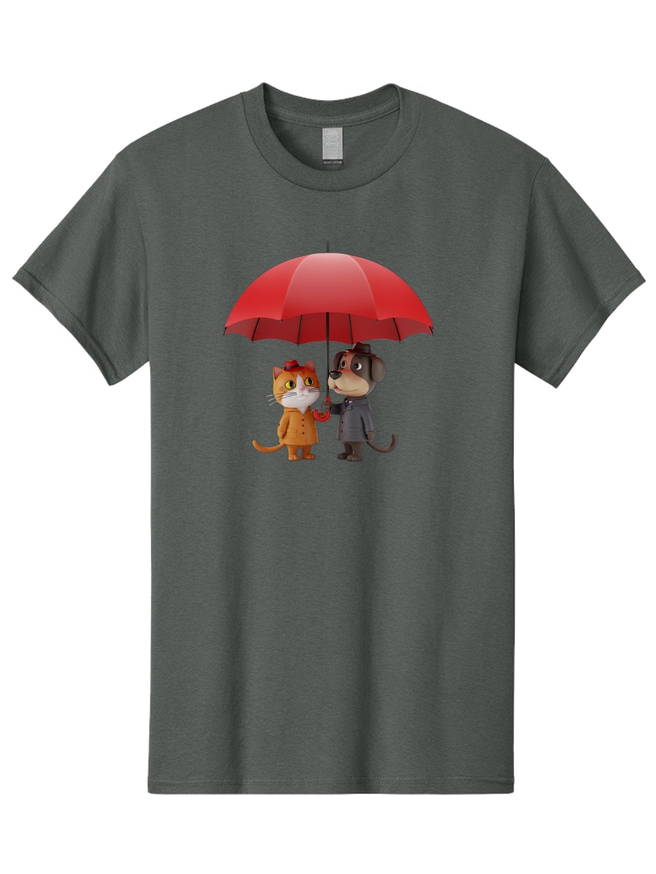 Cat-And-Dog-Under-Umbrella Men'S Graphic Tee, 100% Cotton, Comfortable Casual Summer Wear, Machine Washable, Vintage Camera, Old Camera, Antique Camera, Black Camera, Classic Photography, Photography Equipment, Nostalgic Device, Film Camera, Baf722 8