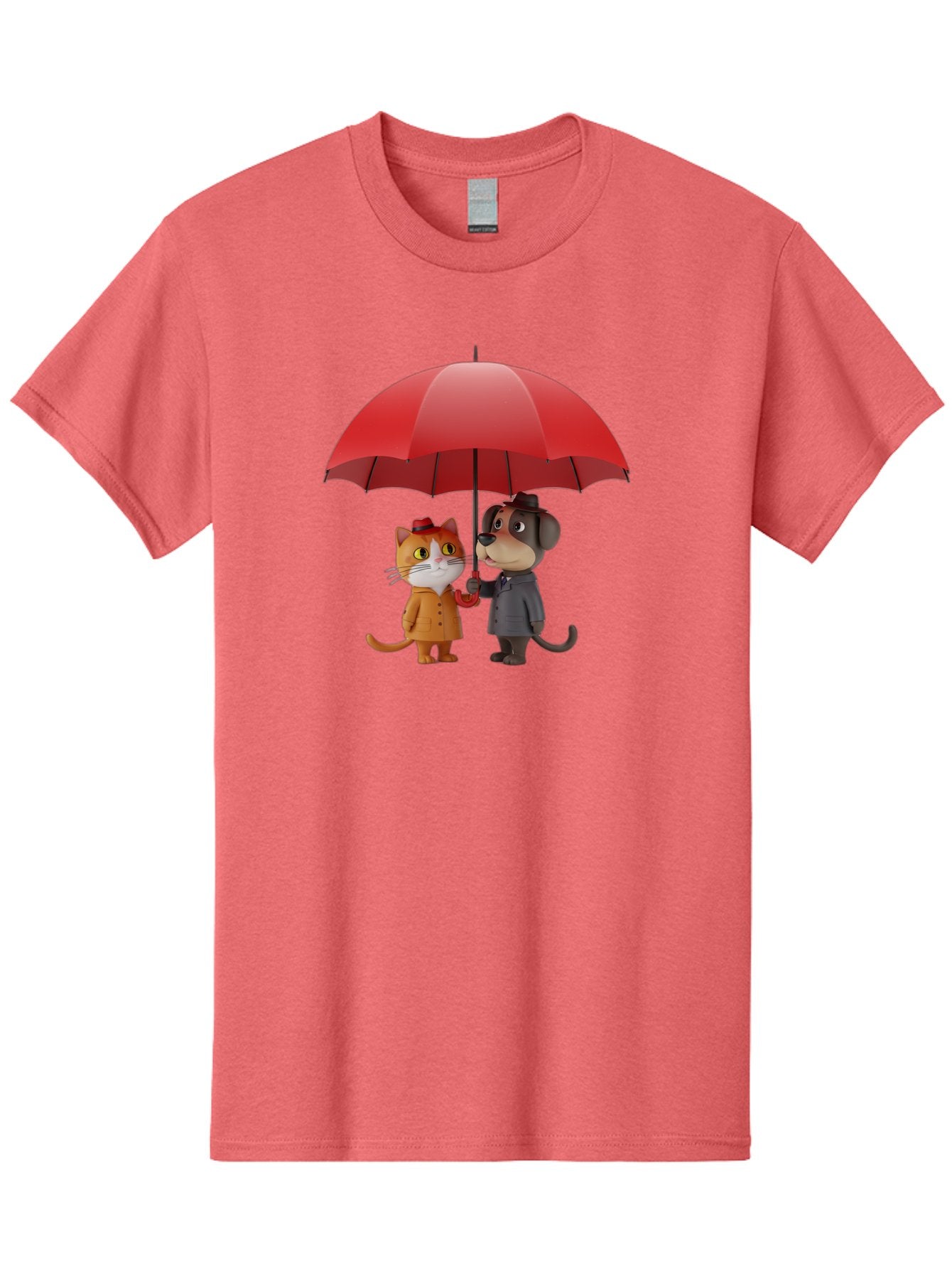 Cat-And-Dog-Under-Umbrella Men'S Graphic Tee, 100% Cotton, Comfortable Casual Summer Wear, Machine Washable, Vintage Camera, Old Camera, Antique Camera, Black Camera, Classic Photography, Photography Equipment, Nostalgic Device, Film Camera, Baf722 9