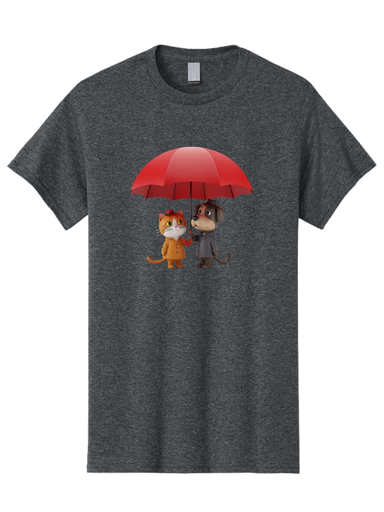 Cat-And-Dog-Under-Umbrella Men'S Graphic Tee, 100% Cotton, Comfortable Casual Summer Wear, Machine Washable, Vintage Camera, Old Camera, Antique Camera, Black Camera, Classic Photography, Photography Equipment, Nostalgic Device, Film Camera, Baf722 7