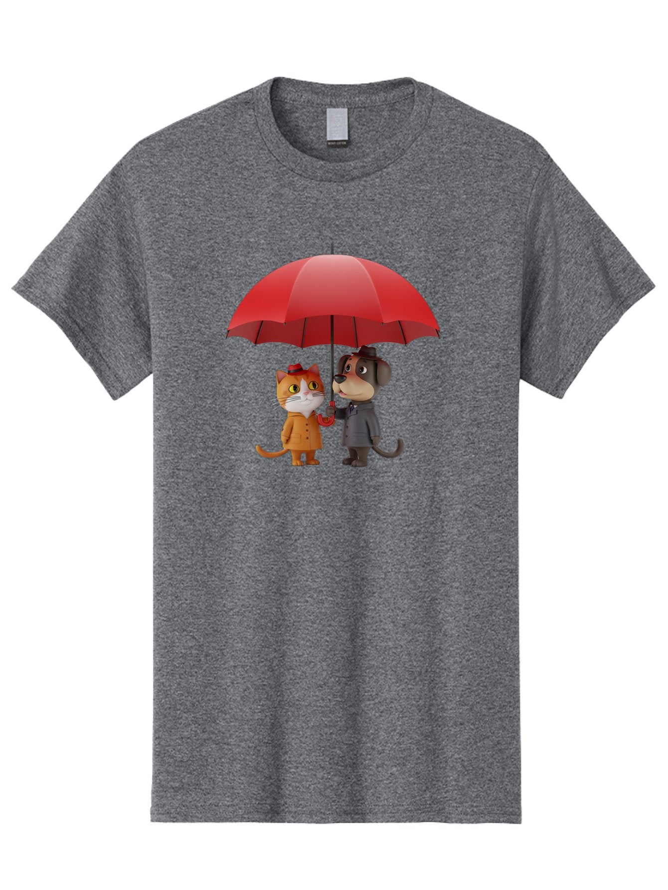 Cat-And-Dog-Under-Umbrella Men'S Graphic Tee, 100% Cotton, Comfortable Casual Summer Wear, Machine Washable, Vintage Camera, Old Camera, Antique Camera, Black Camera, Classic Photography, Photography Equipment, Nostalgic Device, Film Camera, Baf722 13