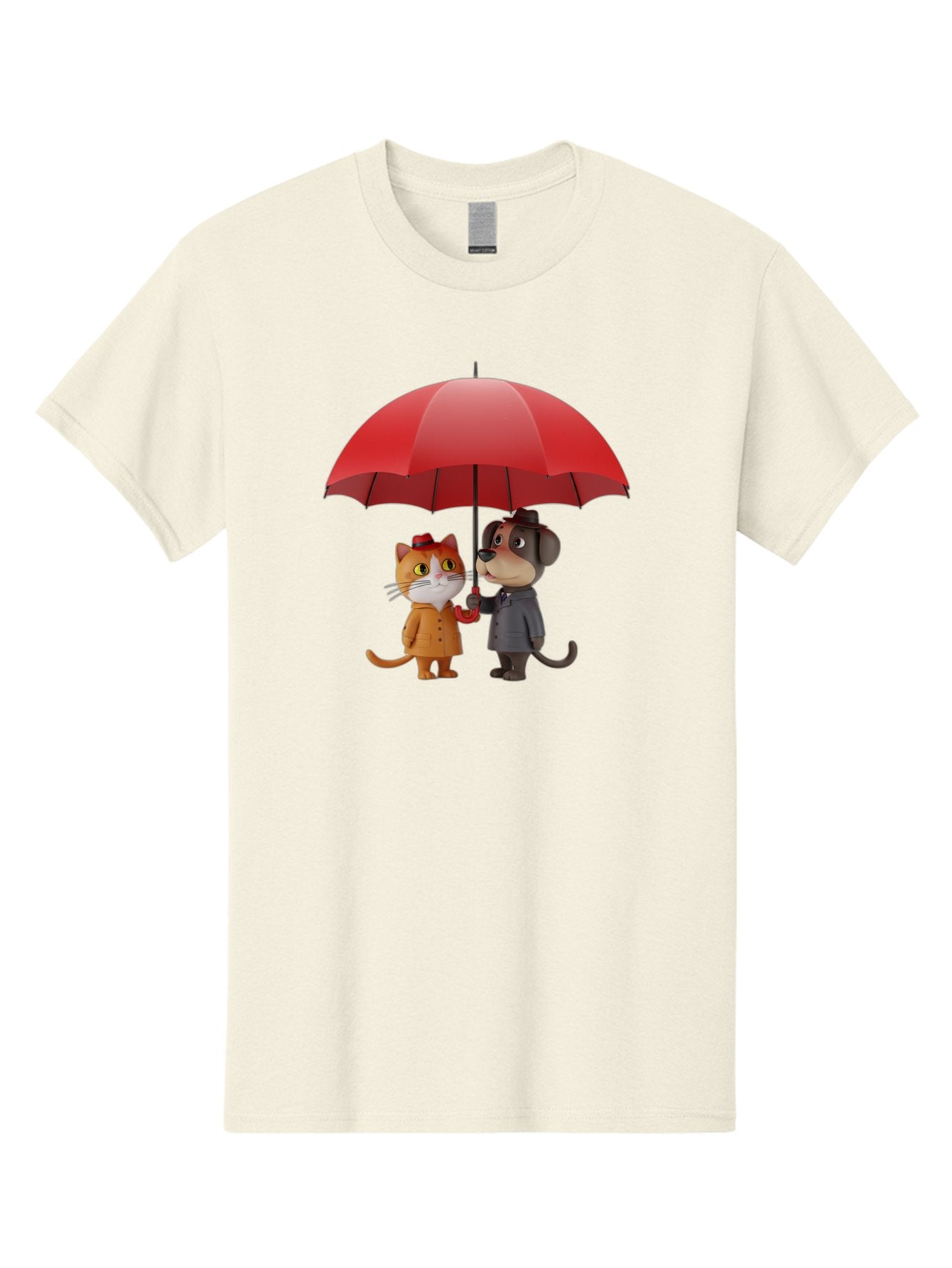 Cat-And-Dog-Under-Umbrella Men'S Graphic Tee, 100% Cotton, Comfortable Casual Summer Wear, Machine Washable, Vintage Camera, Old Camera, Antique Camera, Black Camera, Classic Photography, Photography Equipment, Nostalgic Device, Film Camera, Baf722 5