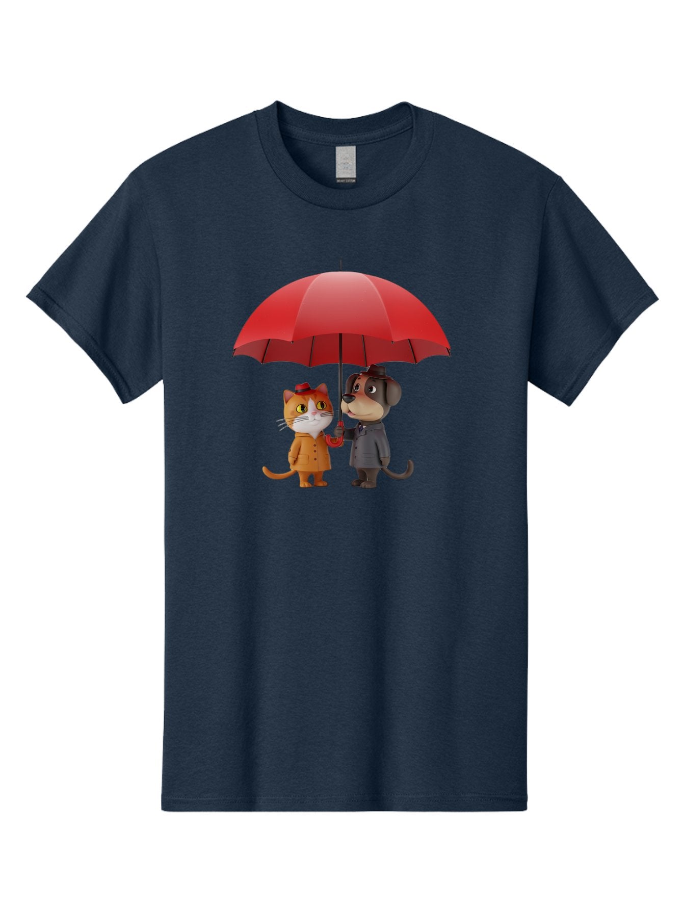 Cat-And-Dog-Under-Umbrella Men'S Graphic Tee, 100% Cotton, Comfortable Casual Summer Wear, Machine Washable, Vintage Camera, Old Camera, Antique Camera, Black Camera, Classic Photography, Photography Equipment, Nostalgic Device, Film Camera, Baf722 3