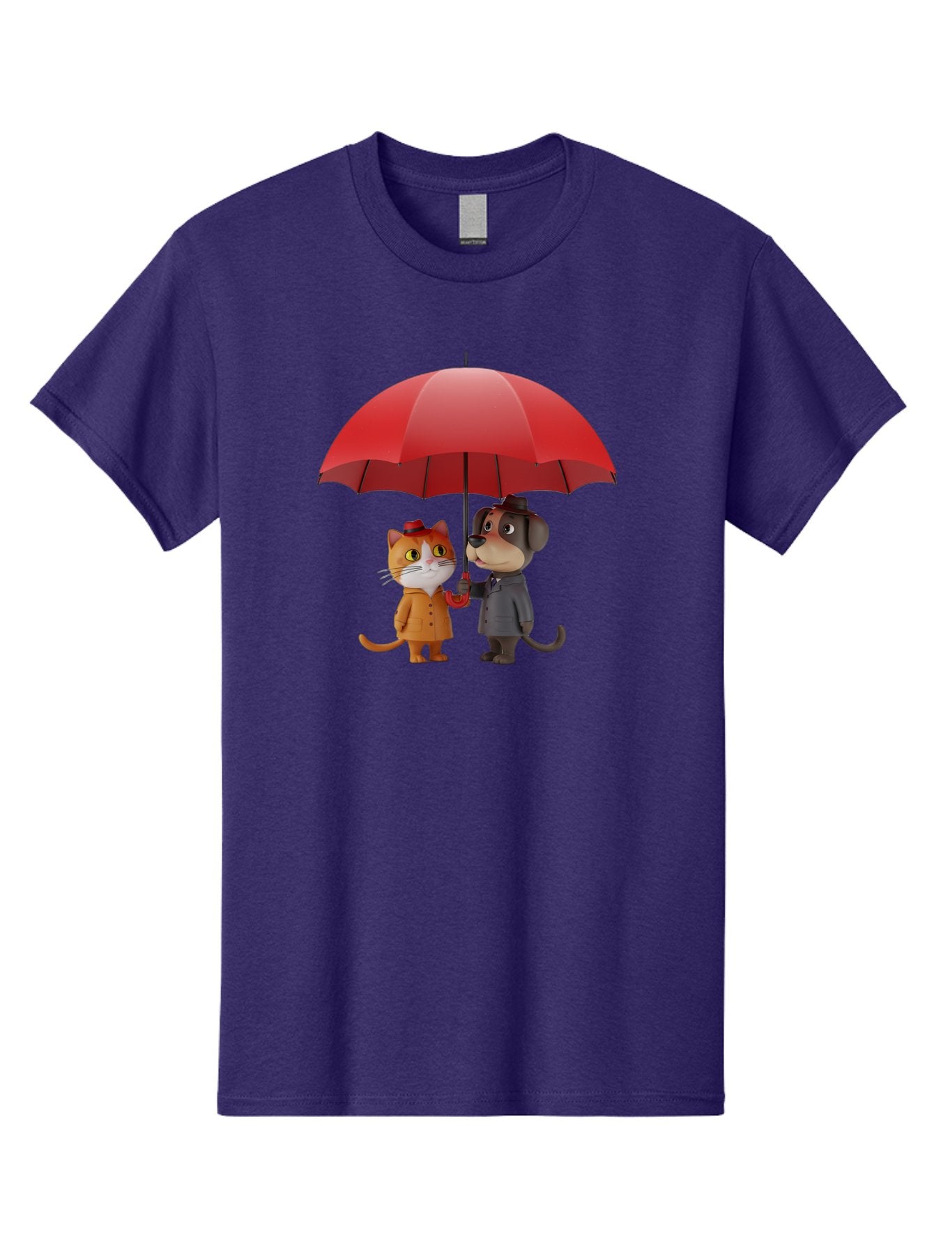 Cat-And-Dog-Under-Umbrella Men'S Graphic Tee, 100% Cotton, Comfortable Casual Summer Wear, Machine Washable, Vintage Camera, Old Camera, Antique Camera, Black Camera, Classic Photography, Photography Equipment, Nostalgic Device, Film Camera, Baf722 10