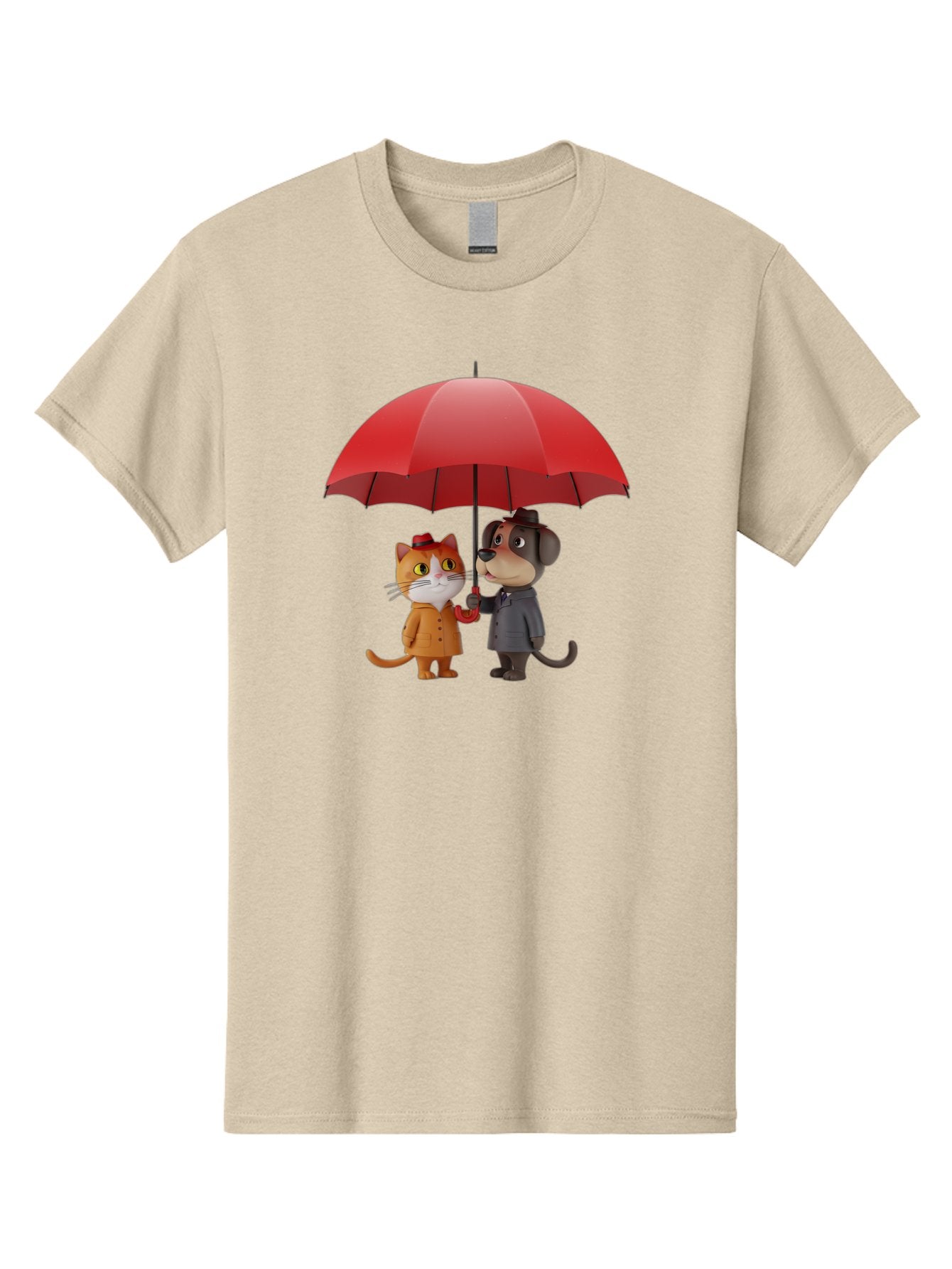 Cat-And-Dog-Under-Umbrella Men'S Graphic Tee, 100% Cotton, Comfortable Casual Summer Wear, Machine Washable, Vintage Camera, Old Camera, Antique Camera, Black Camera, Classic Photography, Photography Equipment, Nostalgic Device, Film Camera, Baf722 15