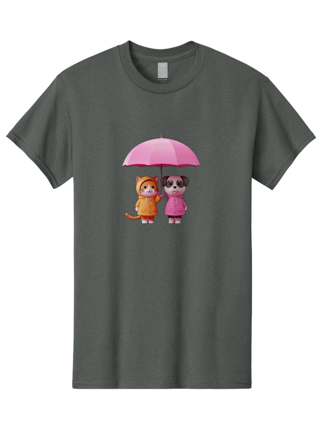 Cat-And-Pug-Under-Pink-Umbrella Men'S Graphic Tee, 100% Cotton, Comfortable Casual Summer Wear, Machine Washable, Vintage Camera, Old Camera, Antique Camera, Black Camera, Classic Photography, Photography Equipment, Nostalgic Device, Baf724 12