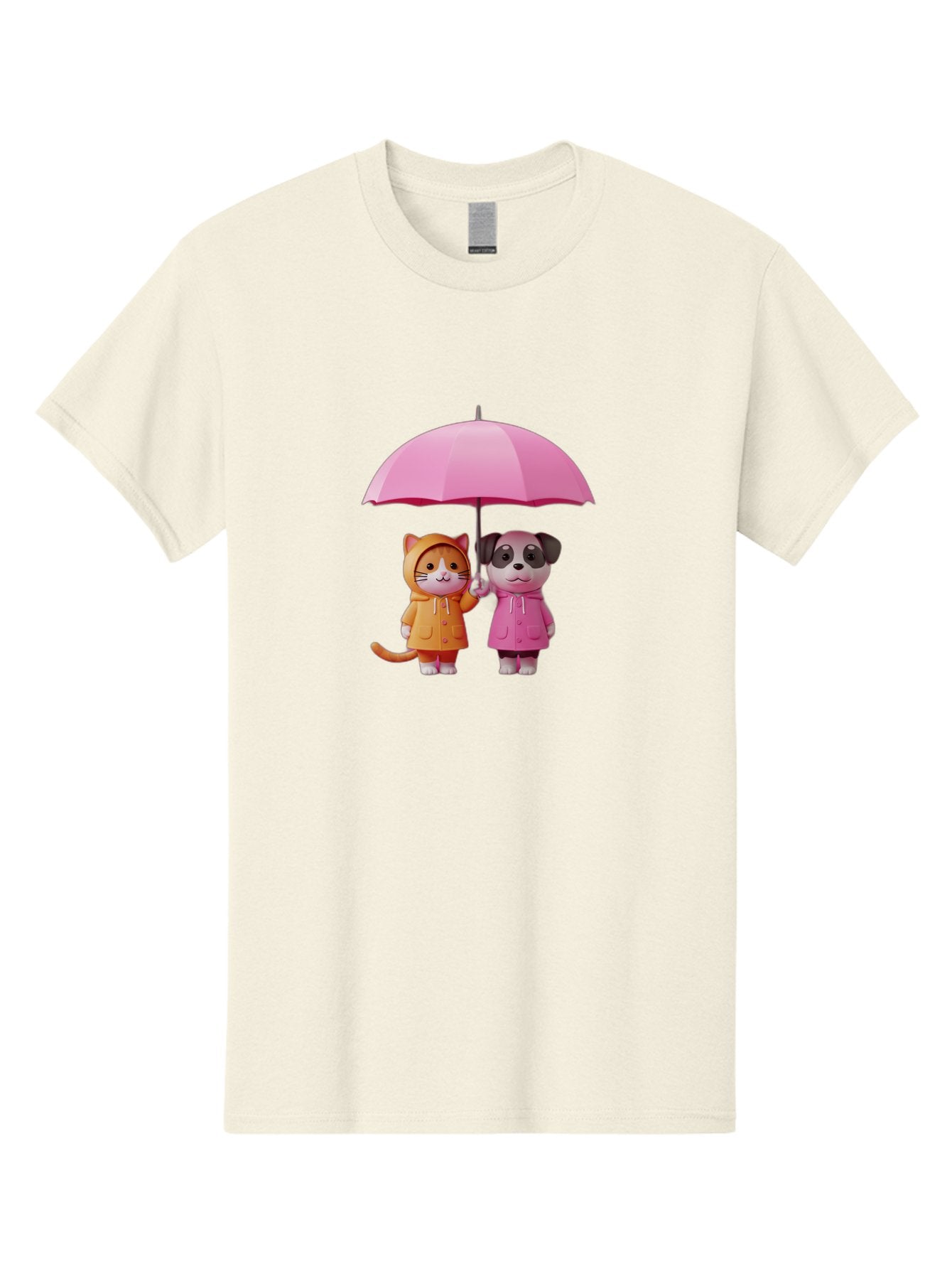 Cat-And-Pug-Under-Pink-Umbrella Men'S Graphic Tee, 100% Cotton, Comfortable Casual Summer Wear, Machine Washable, Vintage Camera, Old Camera, Antique Camera, Black Camera, Classic Photography, Photography Equipment, Nostalgic Device, Baf724
