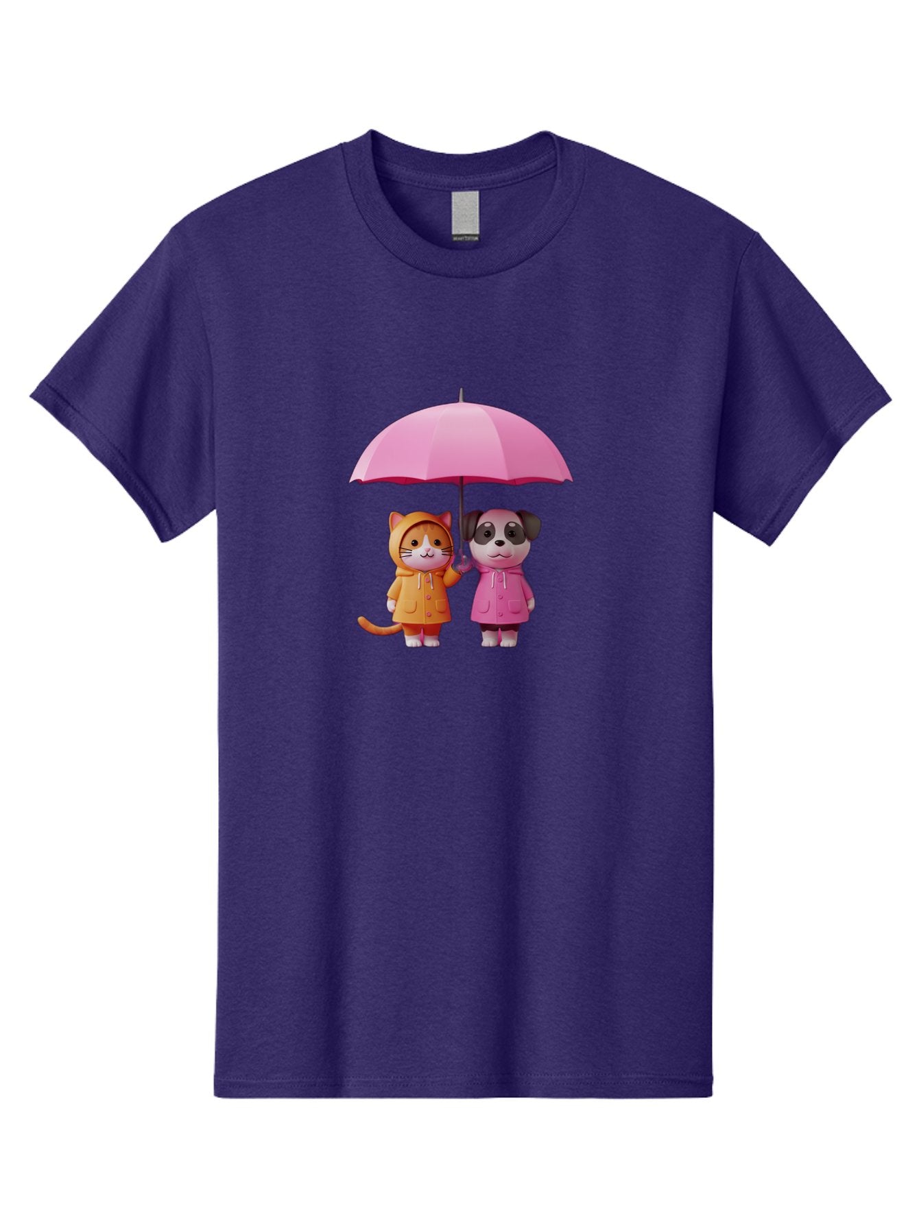 Cat-And-Pug-Under-Pink-Umbrella Men'S Graphic Tee, 100% Cotton, Comfortable Casual Summer Wear, Machine Washable, Vintage Camera, Old Camera, Antique Camera, Black Camera, Classic Photography, Photography Equipment, Nostalgic Device, Baf724 15