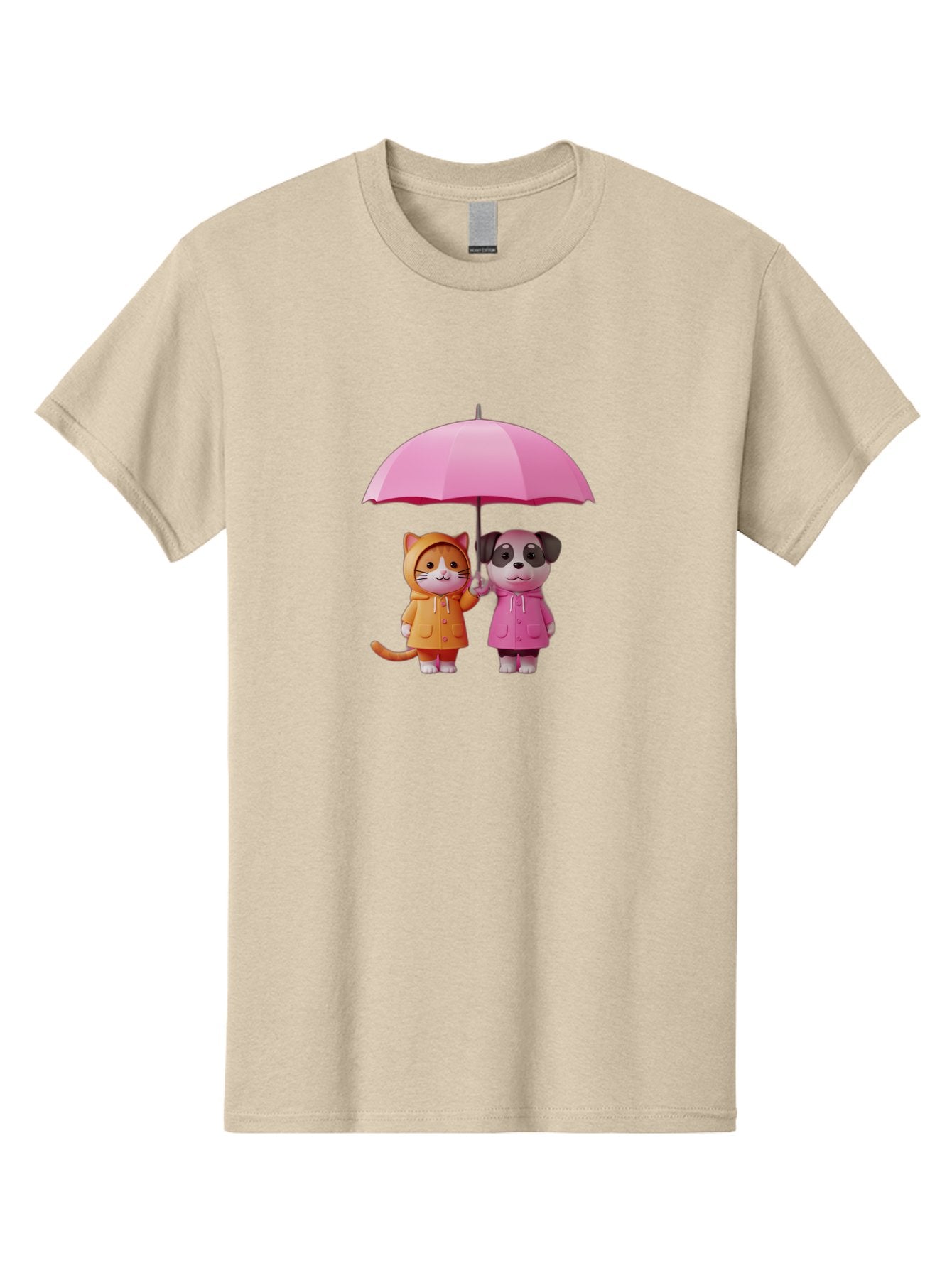 Cat-And-Pug-Under-Pink-Umbrella Men'S Graphic Tee, 100% Cotton, Comfortable Casual Summer Wear, Machine Washable, Vintage Camera, Old Camera, Antique Camera, Black Camera, Classic Photography, Photography Equipment, Nostalgic Device, Baf724 9
