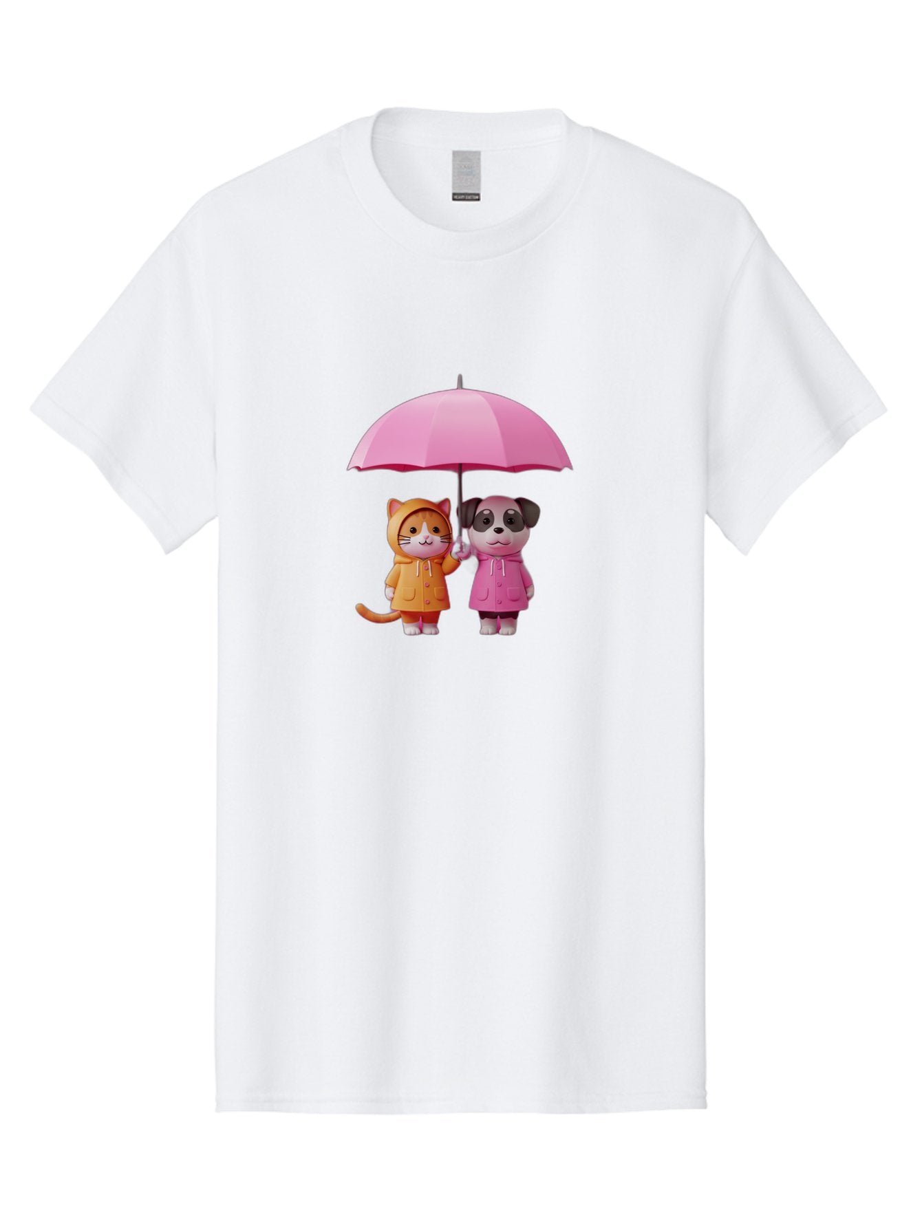 Cat-And-Pug-Under-Pink-Umbrella Men'S Graphic Tee, 100% Cotton, Comfortable Casual Summer Wear, Machine Washable, Vintage Camera, Old Camera, Antique Camera, Black Camera, Classic Photography, Photography Equipment, Nostalgic Device, Baf724 3