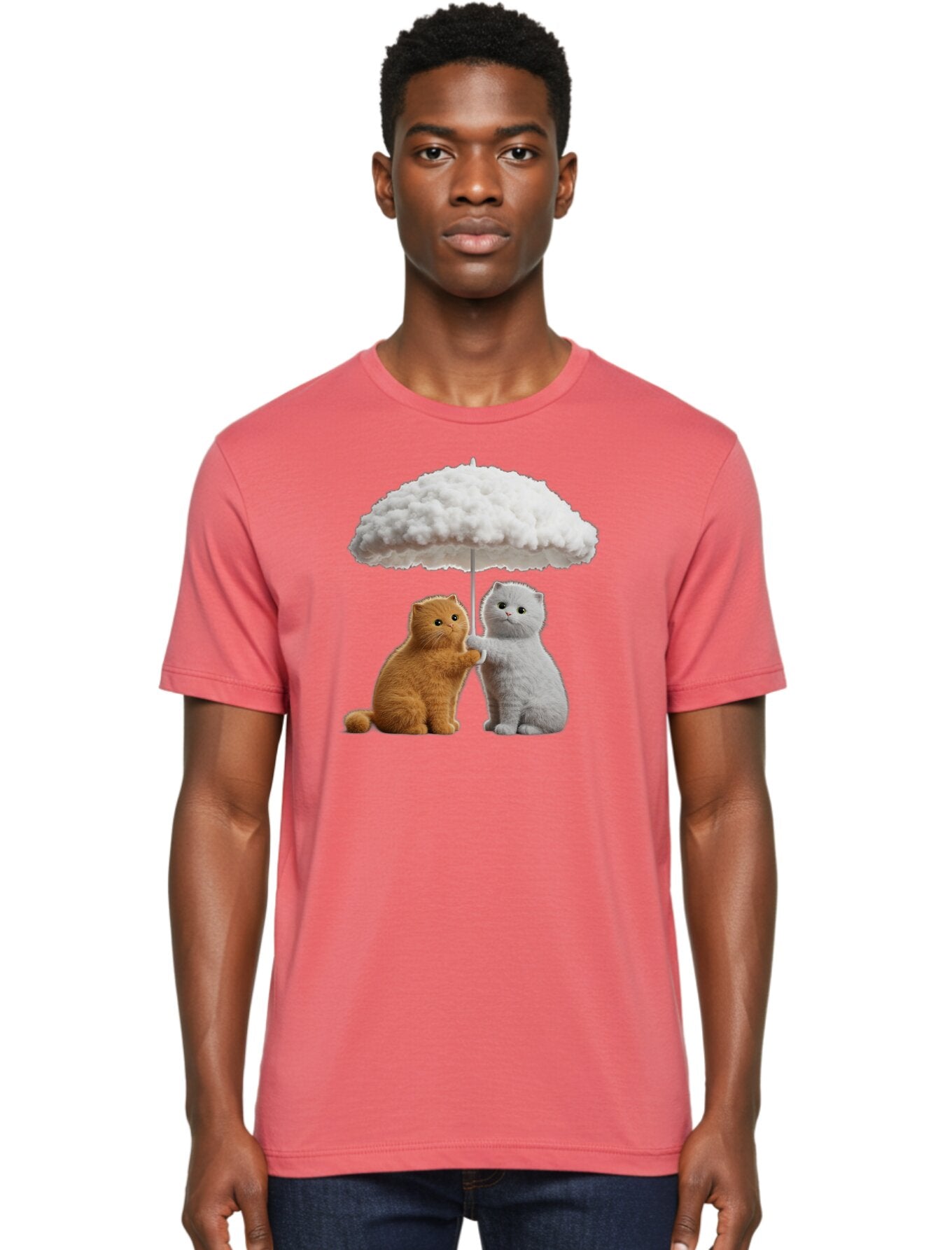 Cats-Under-Cloudy-Umbrella Men'S Graphic Tee, 100% Cotton, Comfortable Casual Summer Wear, Machine Washable, Vintage Camera, Old Camera, Antique Camera, Black Camera, Classic Photography, Photography Equipment, Nostalgic Device, Film Camera, Baf725 17