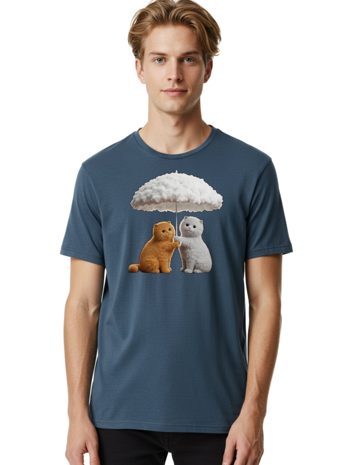 Cats-Under-Cloudy-Umbrella Men'S Graphic Tee, 100% Cotton, Comfortable Casual Summer Wear, Machine Washable, Vintage Camera, Old Camera, Antique Camera, Black Camera, Classic Photography, Photography Equipment, Nostalgic Device, Film Camera, Baf725 29