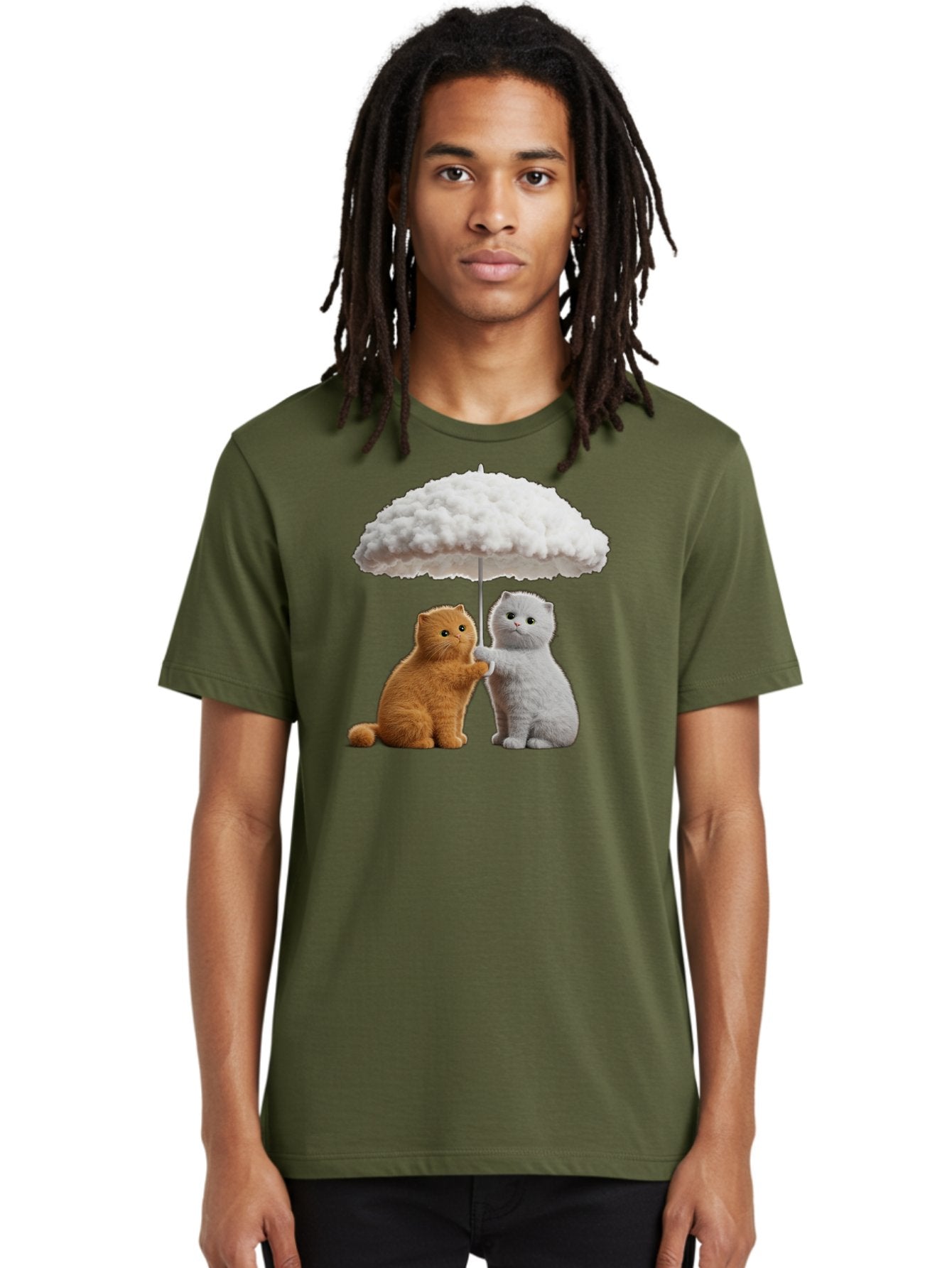 Cats-Under-Cloudy-Umbrella Men'S Graphic Tee, 100% Cotton, Comfortable Casual Summer Wear, Machine Washable, Vintage Camera, Old Camera, Antique Camera, Black Camera, Classic Photography, Photography Equipment, Nostalgic Device, Film Camera, Baf725 16