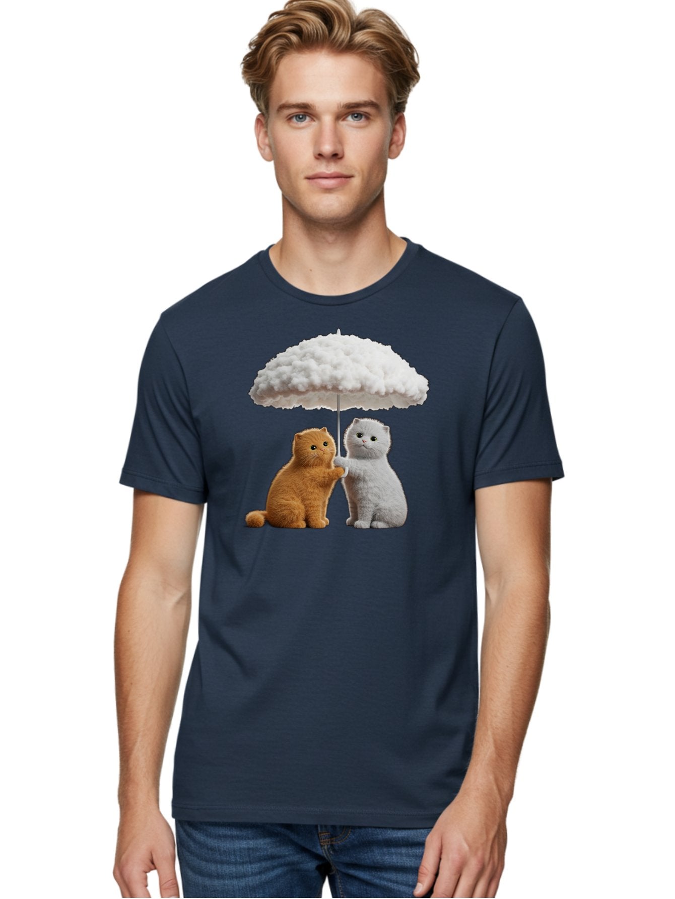 Cats-Under-Cloudy-Umbrella Men'S Graphic Tee, 100% Cotton, Comfortable Casual Summer Wear, Machine Washable, Vintage Camera, Old Camera, Antique Camera, Black Camera, Classic Photography, Photography Equipment, Nostalgic Device, Film Camera, Baf725 18
