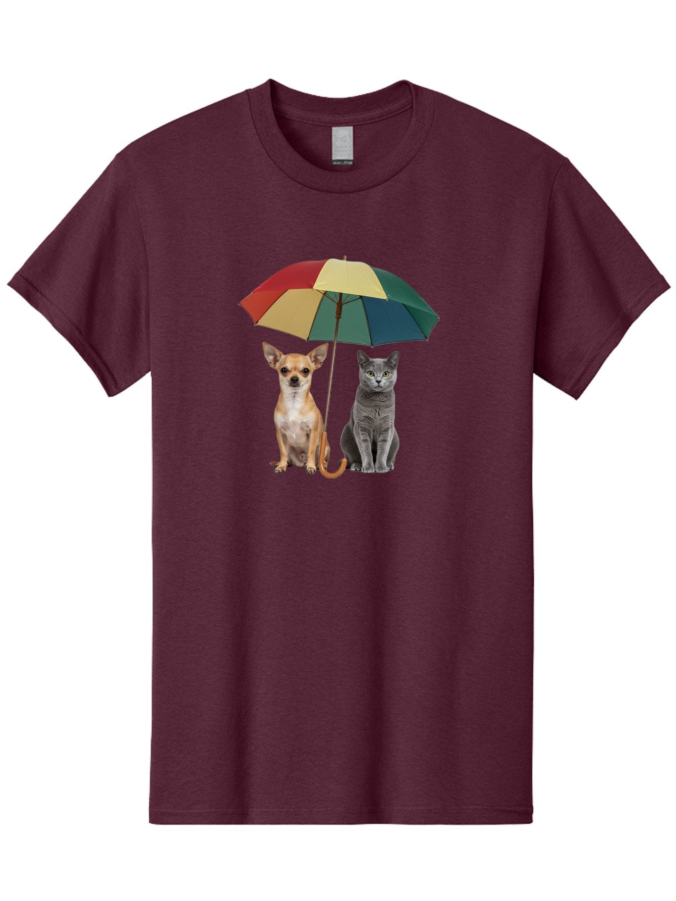 Colorful-Umbrella-Cat-Dog Men'S Graphic Tee, 100% Cotton, Comfortable Casual Summer Wear, Machine Washable, Vintage Camera, Old Camera, Antique Camera, Black Camera, Classic Photography, Photography Equipment, Nostalgic Device, Film Camera, Baf728 4