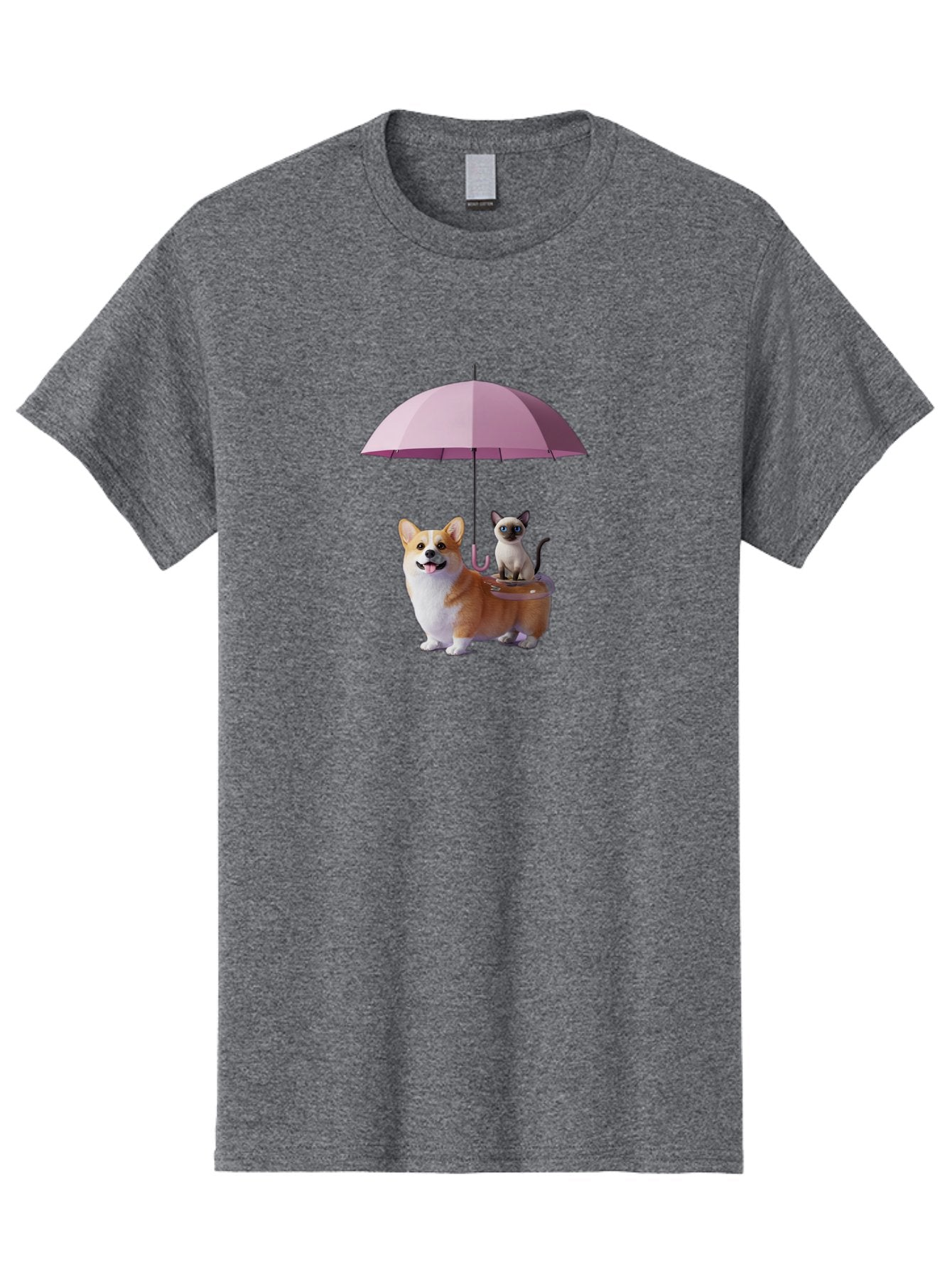 Corgi-And-Cat-Under-Umbrella Men'S Graphic Tee, 100% Cotton, Comfortable Casual Summer Wear, Machine Washable, Vintage Camera, Old Camera, Antique Camera, Black Camera, Classic Photography, Photography Equipment, Nostalgic Device, Film Camera, Baf729 11