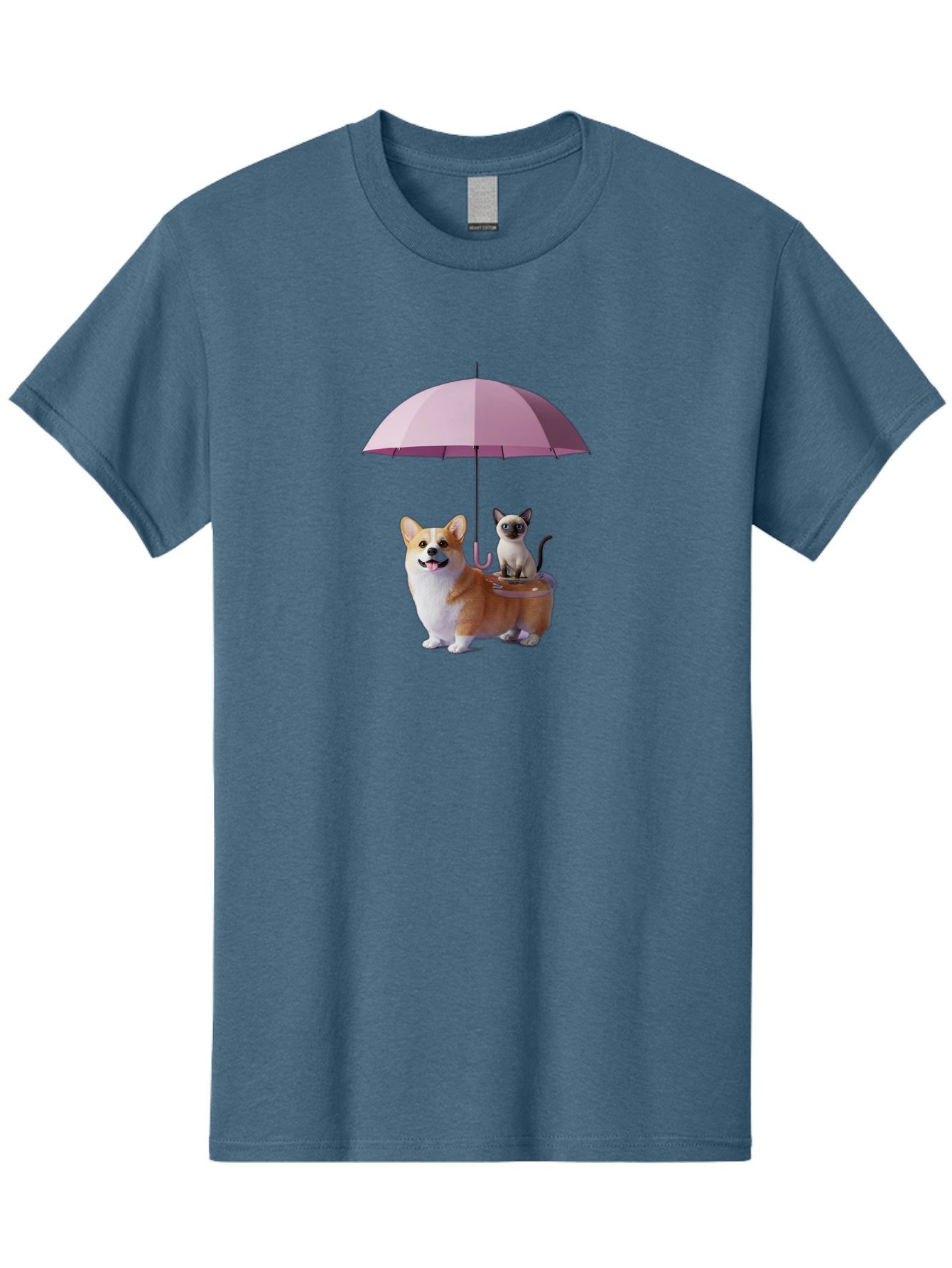 Corgi-And-Cat-Under-Umbrella Men'S Graphic Tee, 100% Cotton, Comfortable Casual Summer Wear, Machine Washable, Vintage Camera, Old Camera, Antique Camera, Black Camera, Classic Photography, Photography Equipment, Nostalgic Device, Film Camera, Baf729 7