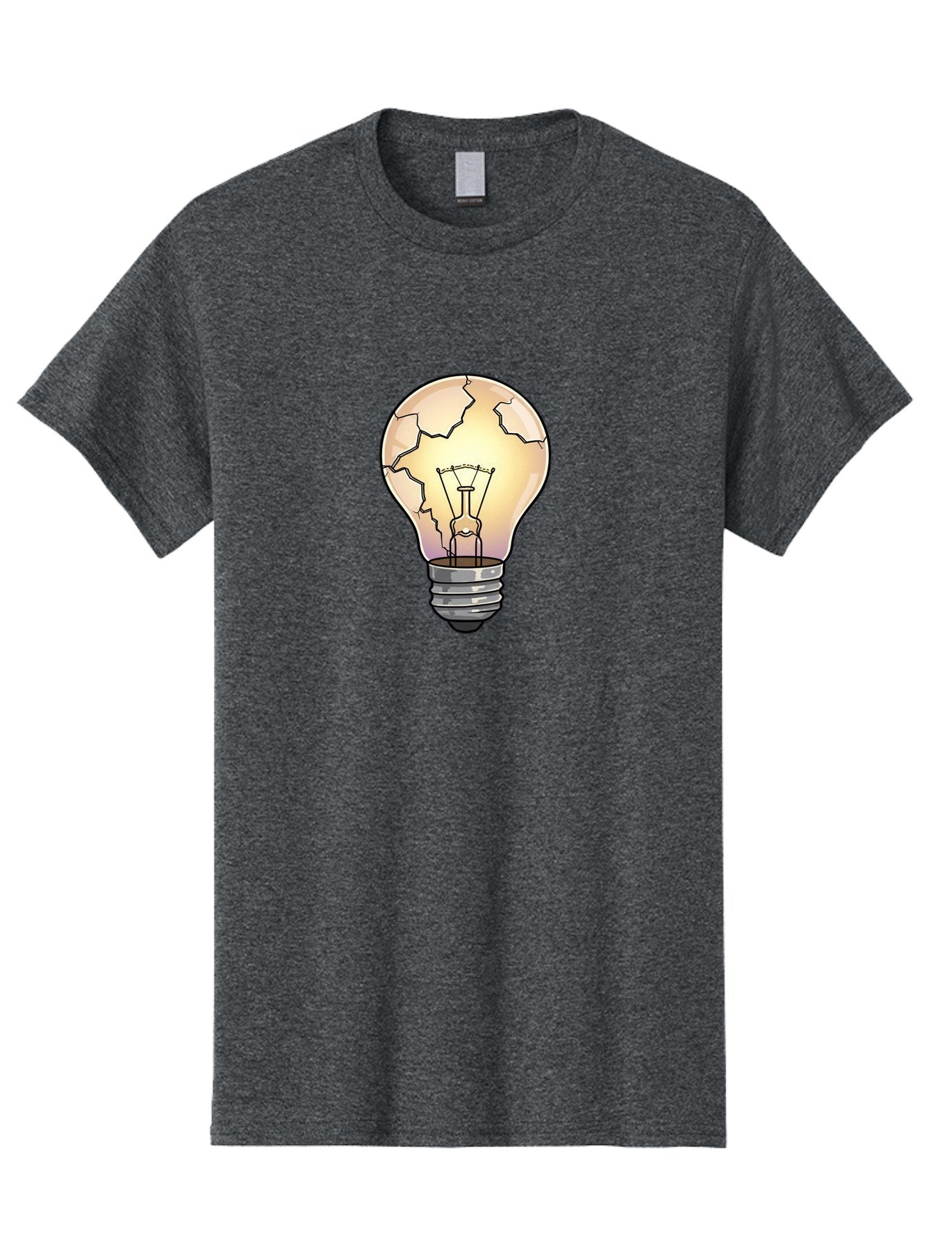 Cracked-Light-Bulb-11 Men'S Graphic Tee, 100% Cotton, Comfortable Casual Summer Wear, Machine Washable, Vintage Camera, Old Camera, Antique Camera, Black Camera, Classic Photography, Photography Equipment, Nostalgic Device, Film Camera, Baf733