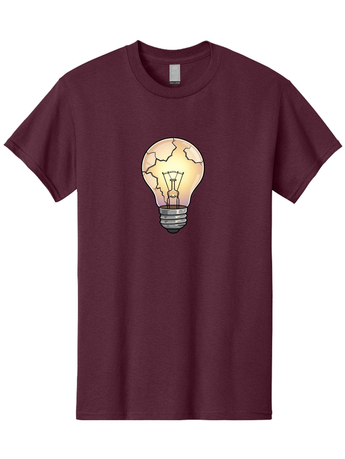 Cracked-Light-Bulb-11 Men'S Graphic Tee, 100% Cotton, Comfortable Casual Summer Wear, Machine Washable, Vintage Camera, Old Camera, Antique Camera, Black Camera, Classic Photography, Photography Equipment, Nostalgic Device, Film Camera, Baf733 3