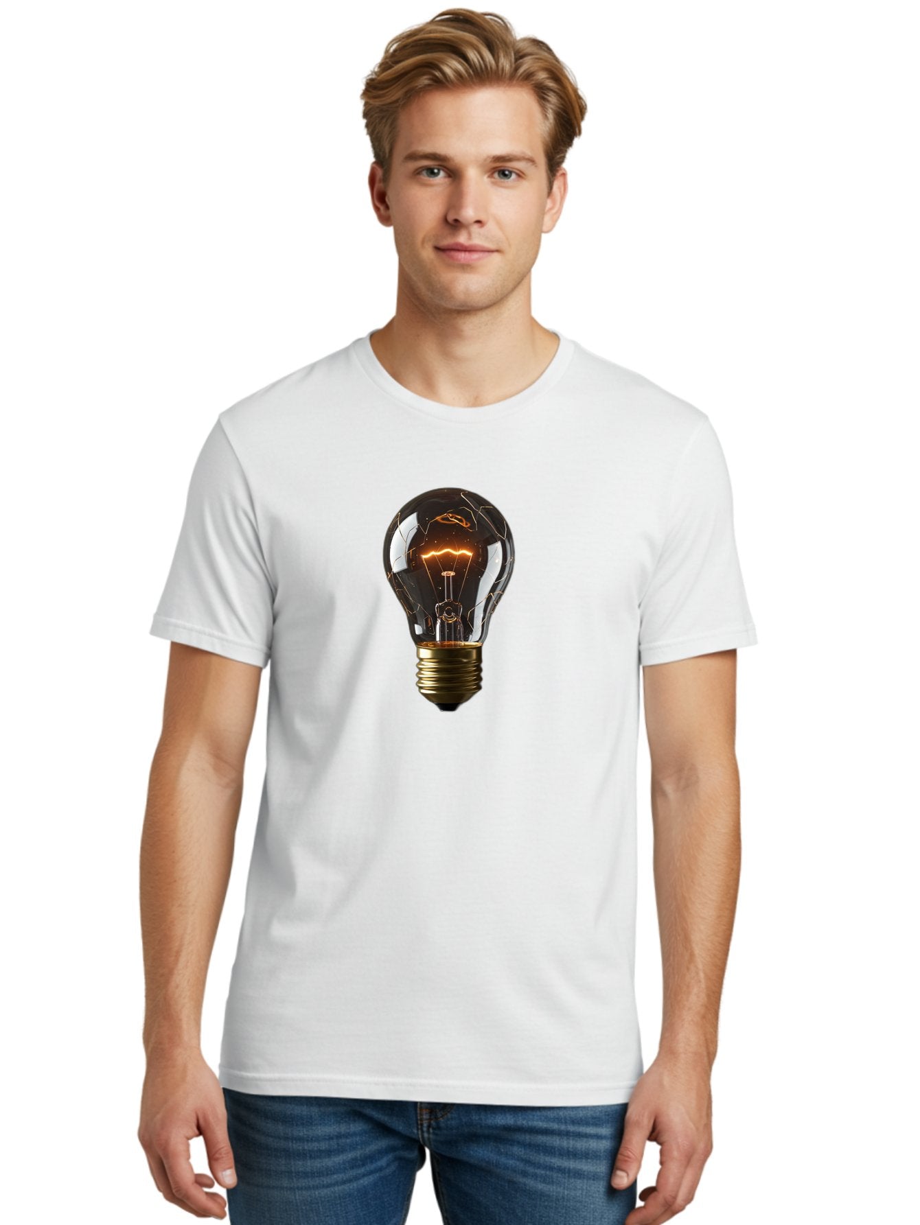 Cracked-Light-Bulb-12 Men'S Graphic Tee, 100% Cotton, Comfortable Casual Summer Wear, Machine Washable, Vintage Camera, Old Camera, Antique Camera, Black Camera, Classic Photography, Photography Equipment, Nostalgic Device, Film Camera, Baf734 17