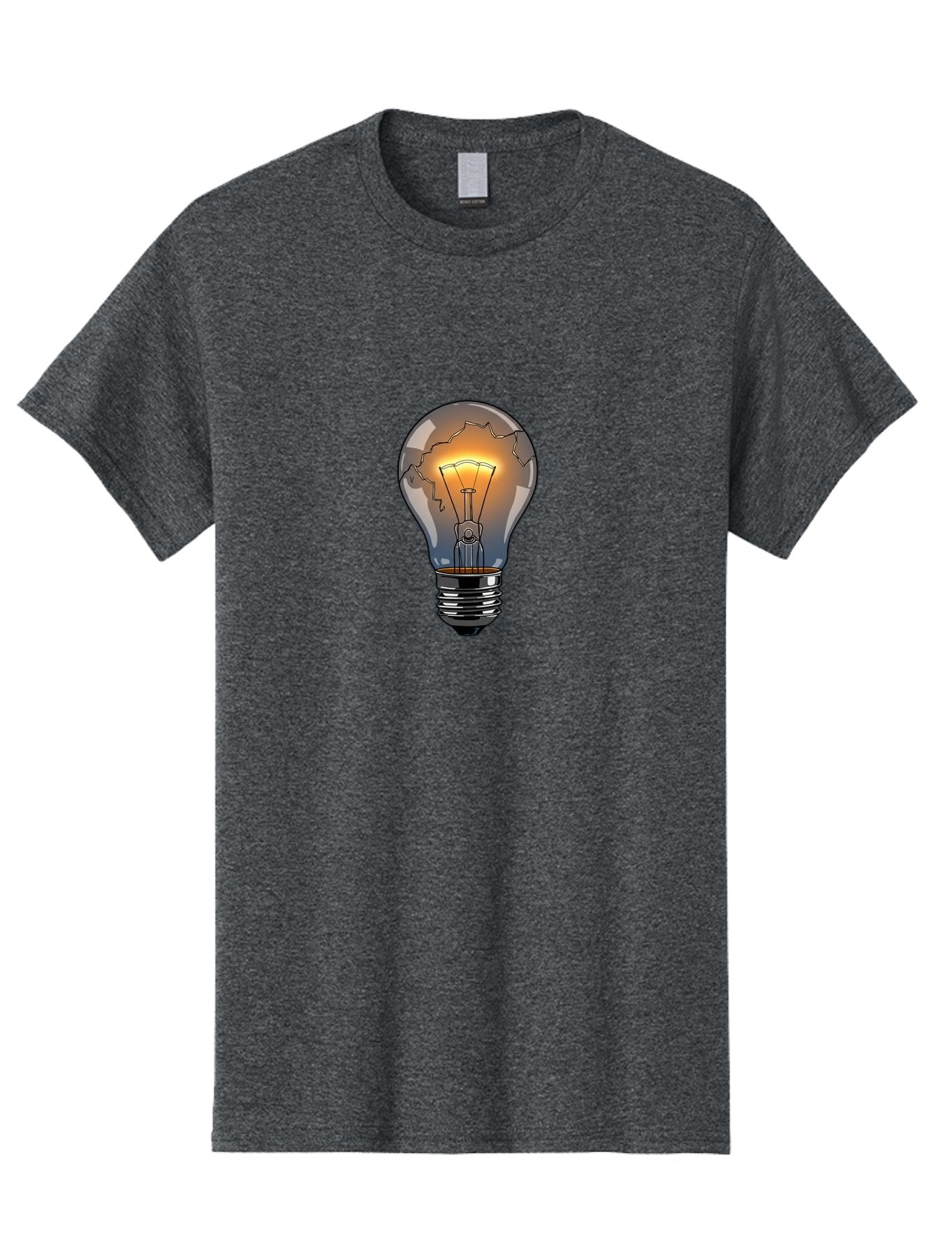 Cracked-Light-Bulb-15 Men'S Graphic Tee, 100% Cotton, Comfortable Casual Summer Wear, Machine Washable, Vintage Camera, Old Camera, Antique Camera, Black Camera, Classic Photography, Photography Equipment, Nostalgic Device, Film Camera, Baf737 15