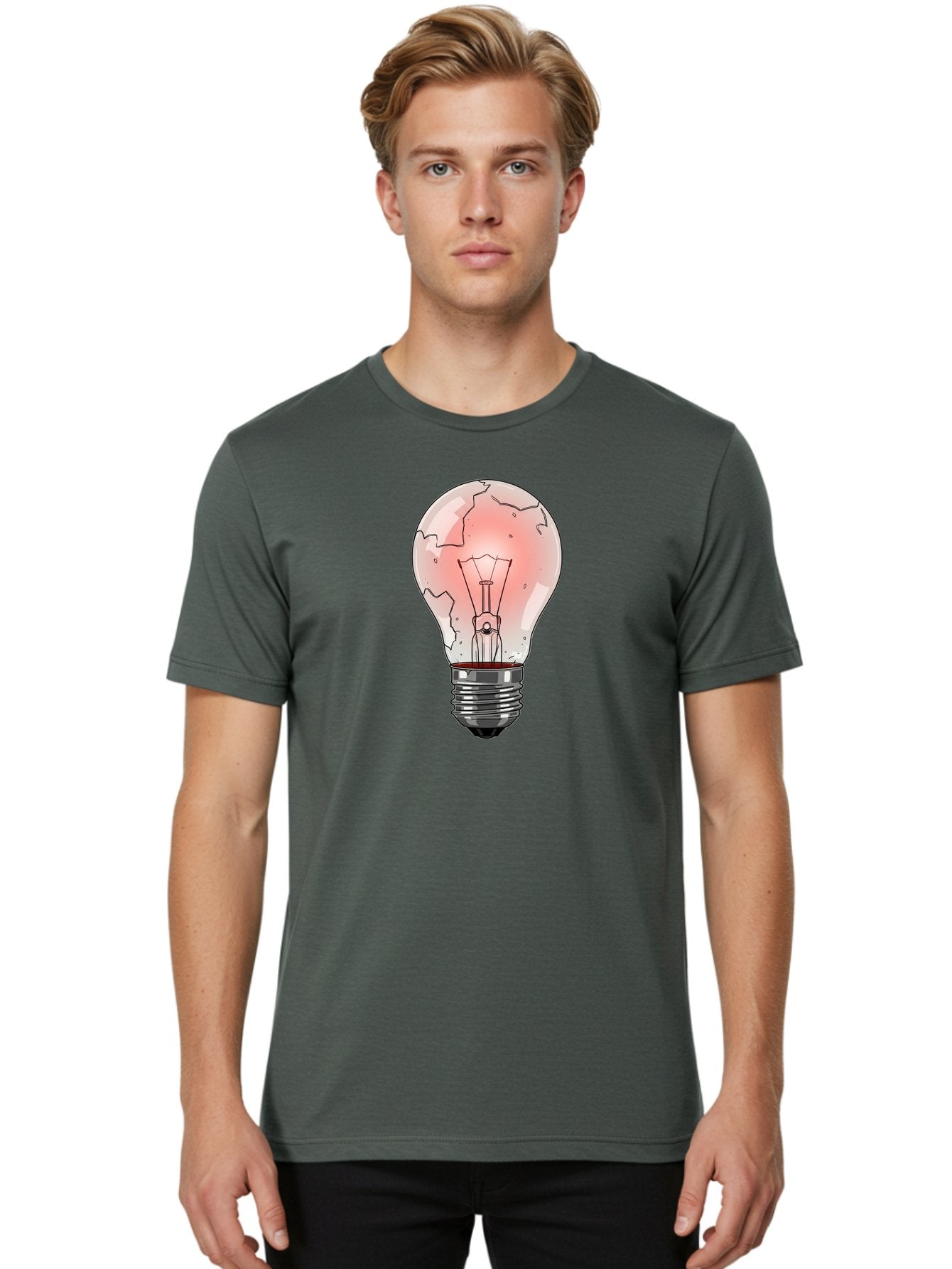 Cracked-Light-Bulb-18 Men'S Graphic Tee, 100% Cotton, Comfortable Casual Summer Wear, Machine Washable, Vintage Camera, Old Camera, Antique Camera, Black Camera, Classic Photography, Photography Equipment, Nostalgic Device, Film Camera, Baf740 19