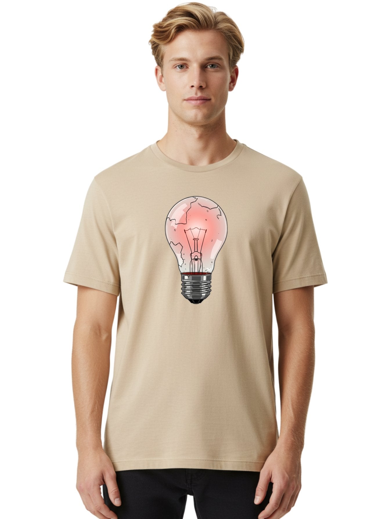 Cracked-Light-Bulb-18 Men'S Graphic Tee, 100% Cotton, Comfortable Casual Summer Wear, Machine Washable, Vintage Camera, Old Camera, Antique Camera, Black Camera, Classic Photography, Photography Equipment, Nostalgic Device, Film Camera, Baf740 22