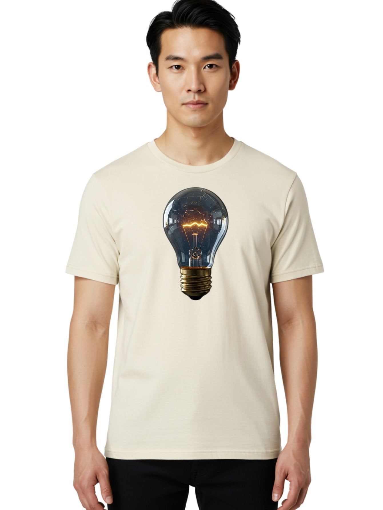 Cracked-Light-Bulb-19 Men'S Graphic Tee, 100% Cotton, Comfortable Casual Summer Wear, Machine Washable, Vintage Camera, Old Camera, Antique Camera, Black Camera, Classic Photography, Photography Equipment, Nostalgic Device, Film Camera, Baf741 28